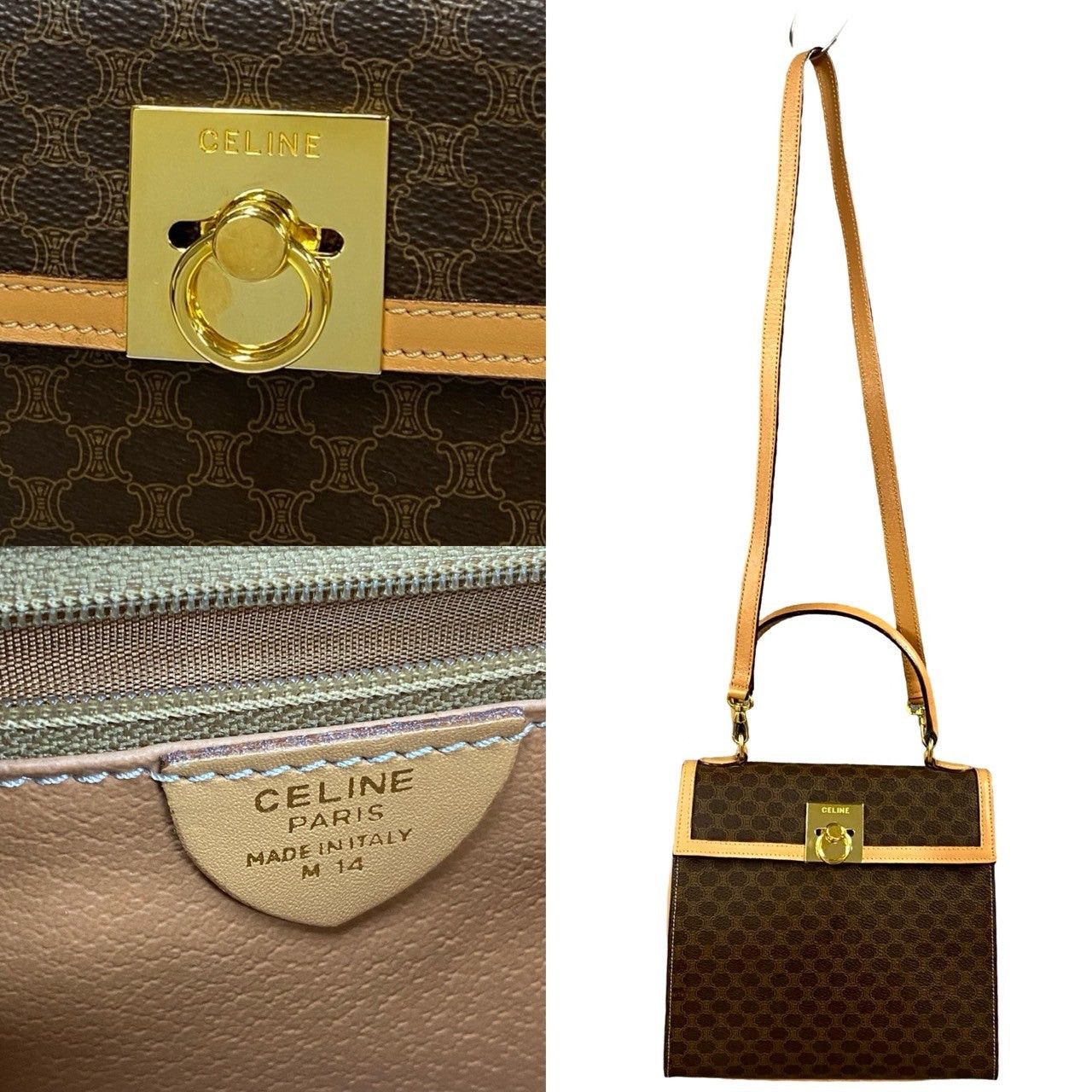 Celine Celine Shoulder Bag Brown Leather Size ONE SIZE - 3 Thumbnail