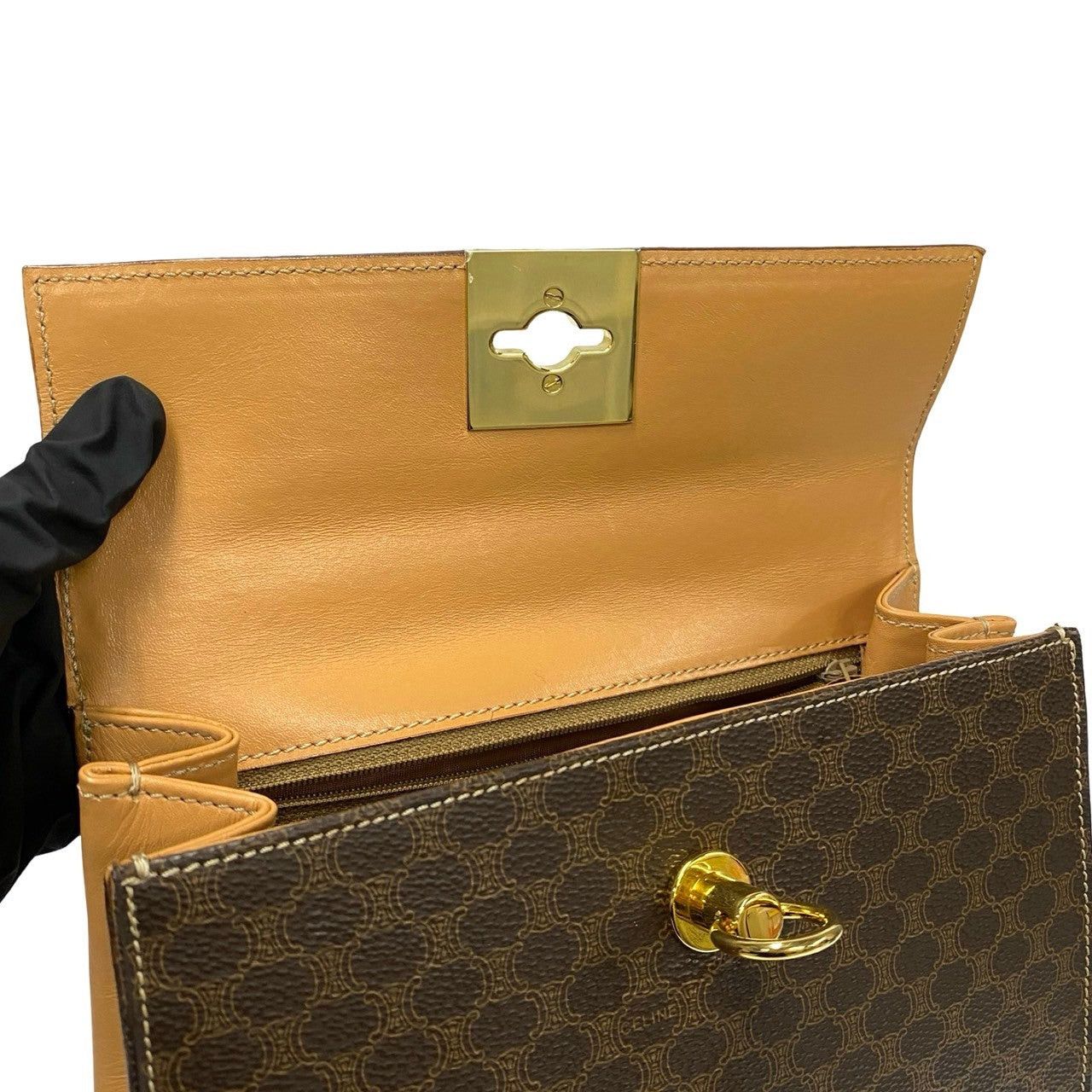 Celine Celine Shoulder Bag Brown Leather Size ONE SIZE - 8 Thumbnail