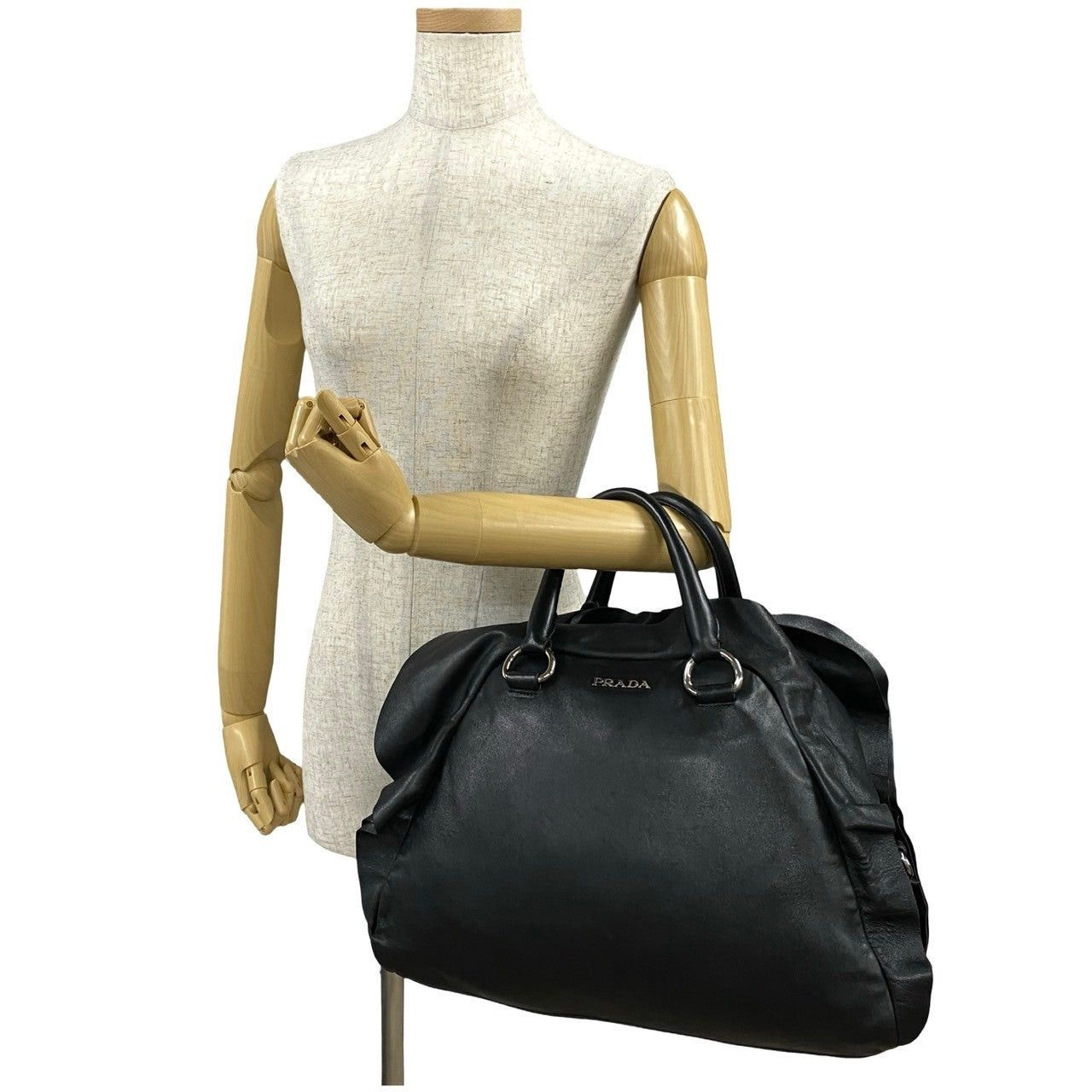 Prada Prada Handbag Black Leather Size ONE SIZE - 2 Thumbnail