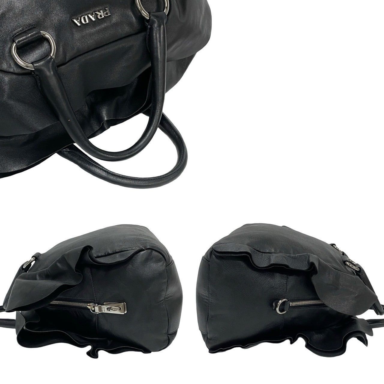 Prada Prada Handbag Black Leather Size ONE SIZE - 5 Thumbnail