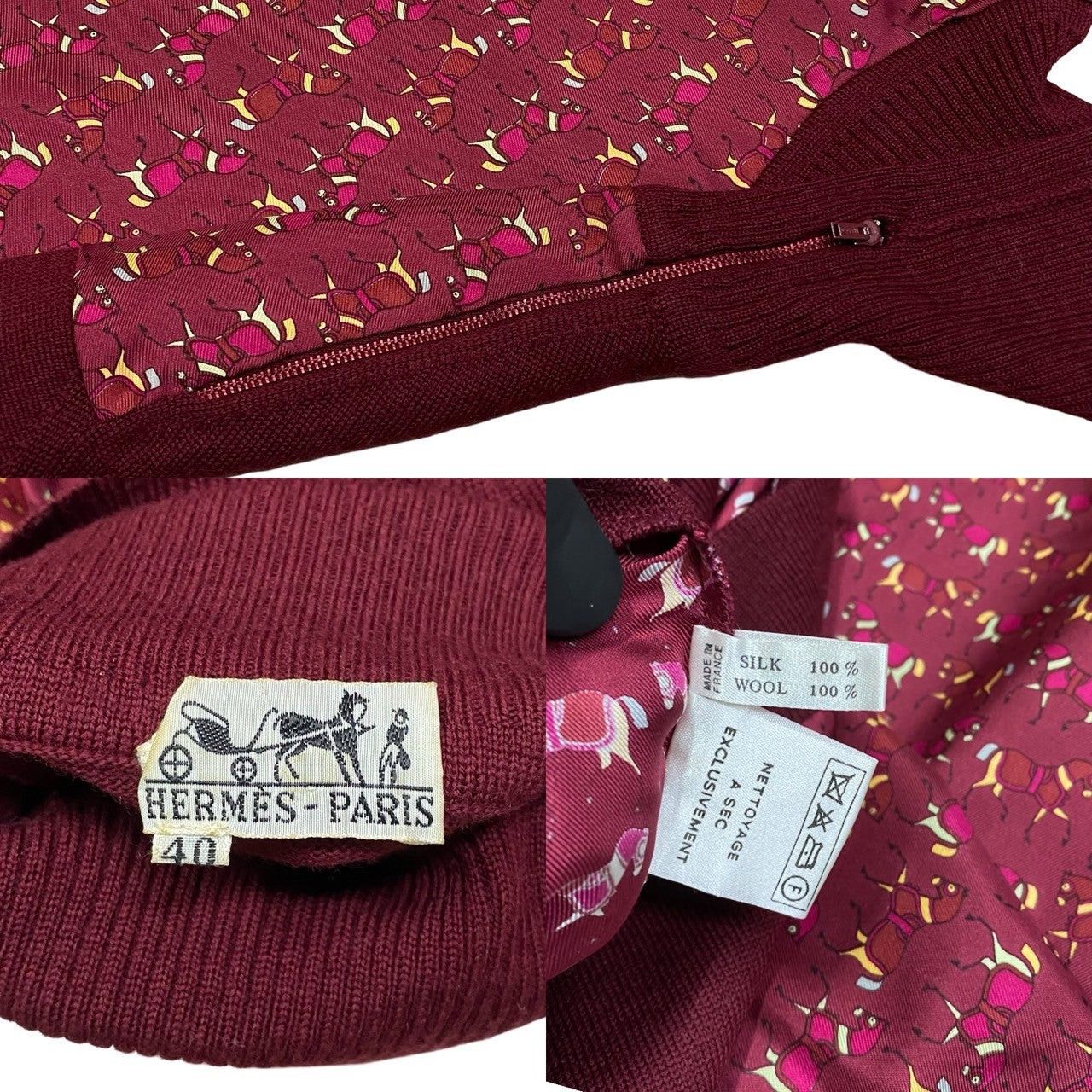 Hermes Hermes Red Silk Size ONE SIZE - 3 Thumbnail
