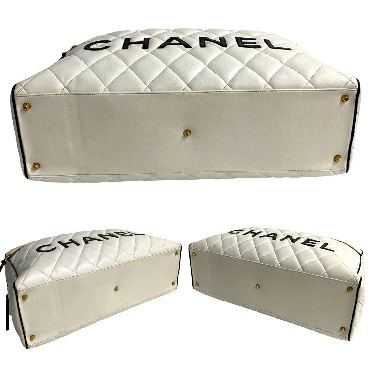 Chanel Chanel Handbag White Leather Size ONE SIZE - 6 Thumbnail