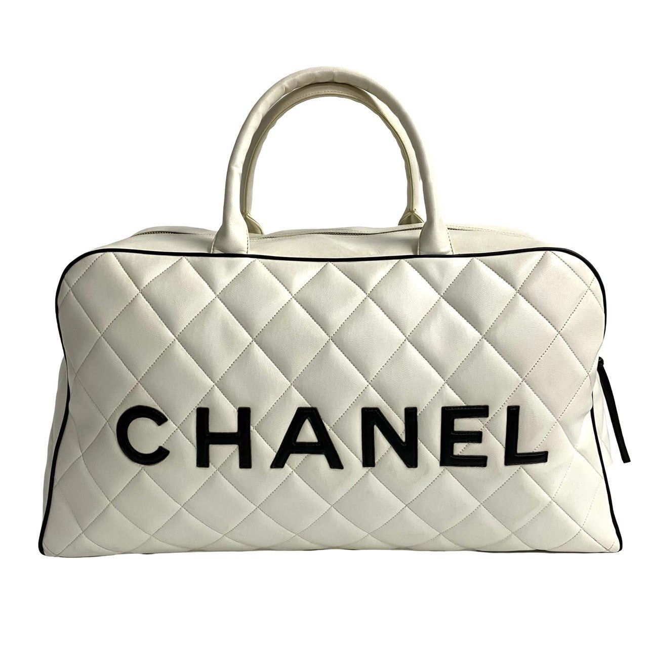 Chanel Chanel Handbag White Leather Size ONE SIZE - 4 Thumbnail