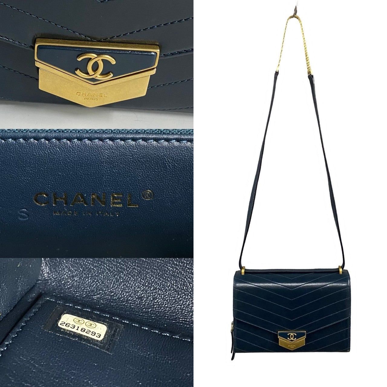Chanel Chanel Shoulder Bag Blue Leather Size ONE SIZE - 3 Thumbnail