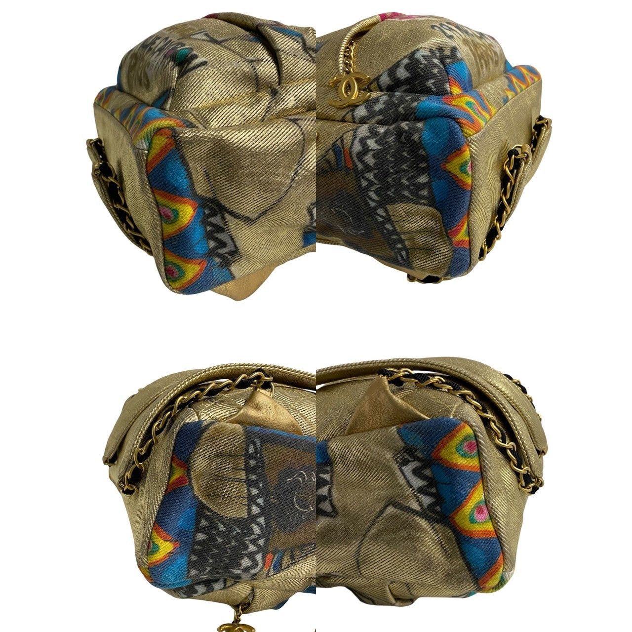 Chanel Chanel Backpack Gold Pvc Size ONE SIZE - 7 Thumbnail