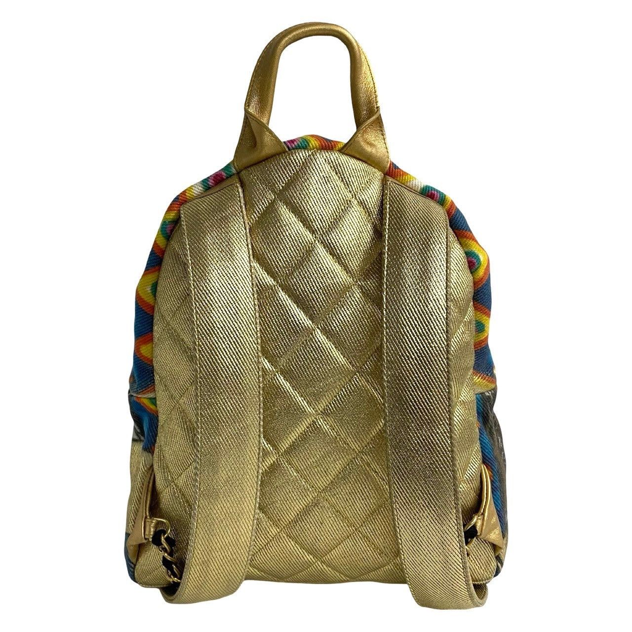 Chanel Chanel Backpack Gold Pvc Size ONE SIZE - 4 Thumbnail