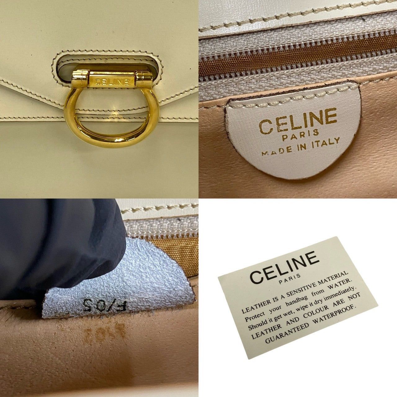 Celine Celine Handbag White Leather Size ONE SIZE - 3 Thumbnail