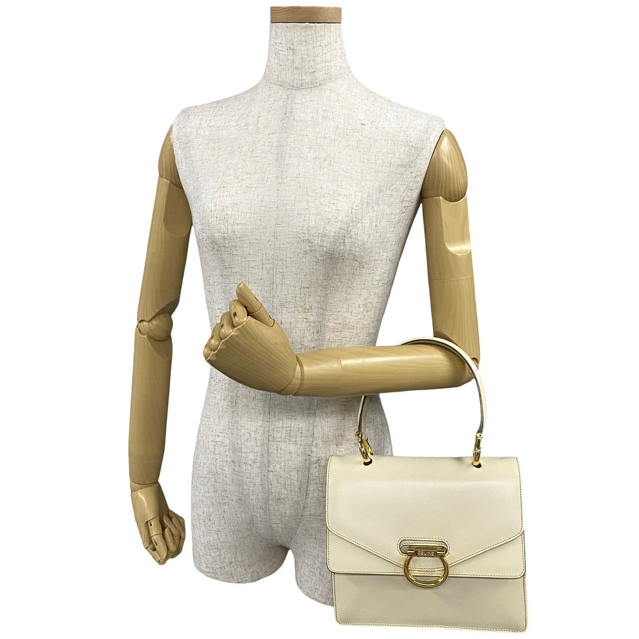 Celine Celine Handbag White Leather Size ONE SIZE - 2 Thumbnail