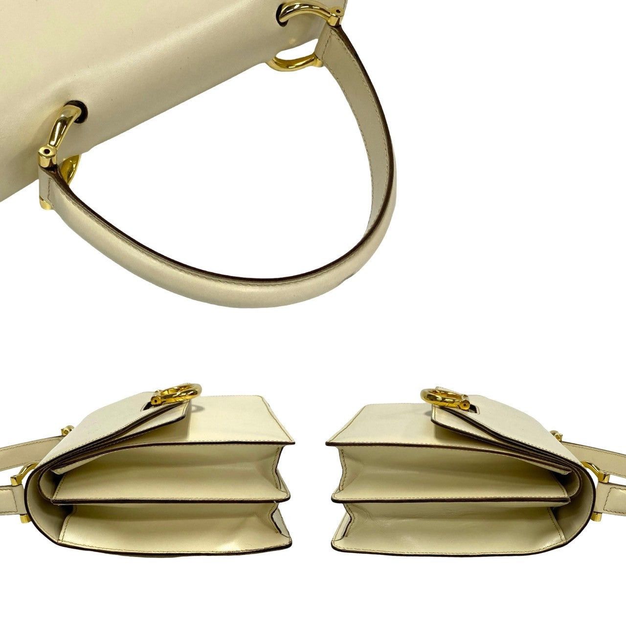 Celine Celine Handbag White Leather Size ONE SIZE - 5 Thumbnail