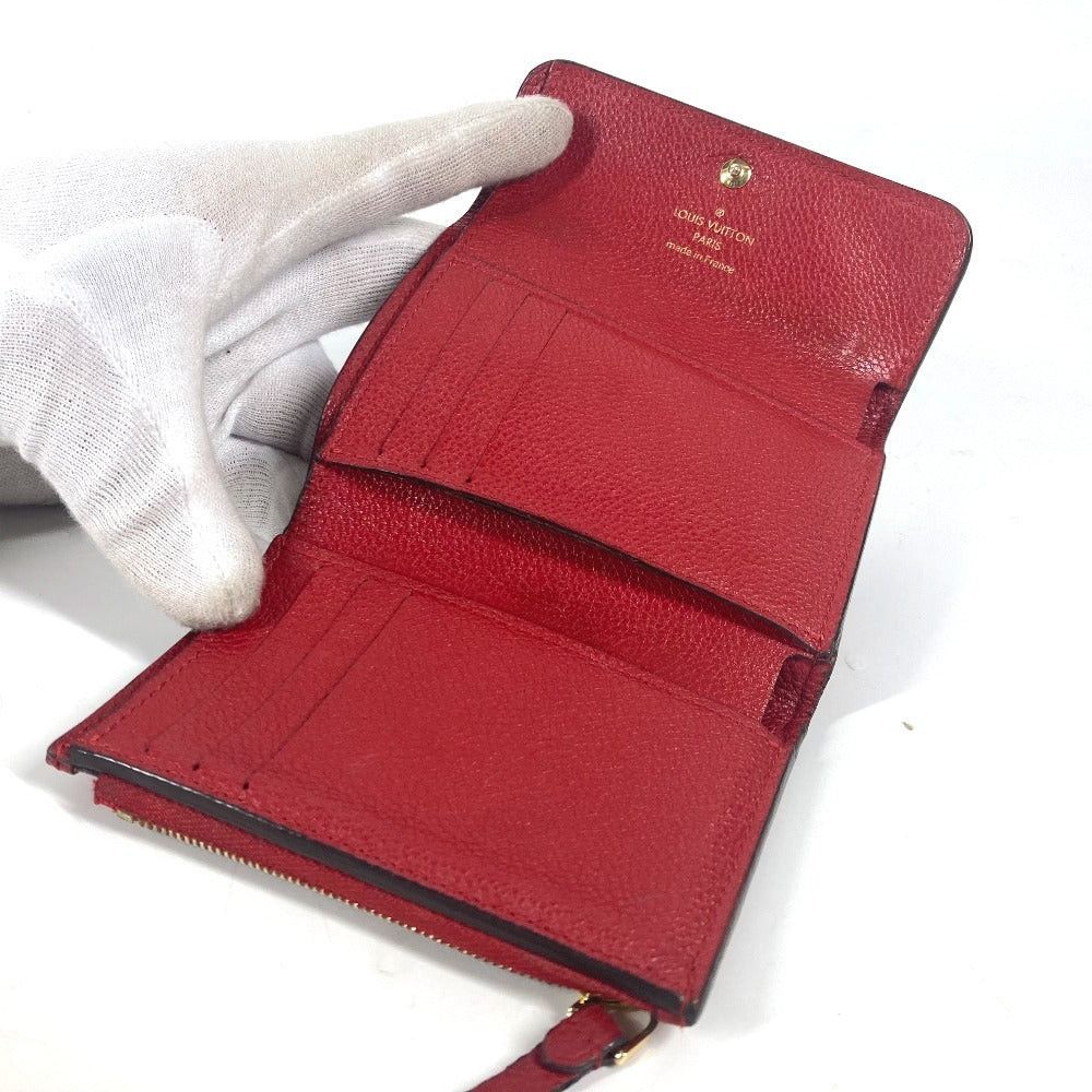 Louis Vuitton Louis Vuitton M62185 Monogram Amplant Small Leather Belt Worn By Commoners In Ancient Japan Pont Neuf Compact Wallet Threefold Women Three Red Size ONE SIZE - 8 Thumbnail