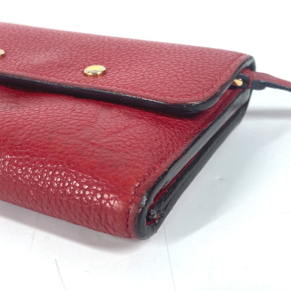 Louis Vuitton Louis Vuitton M62185 Monogram Amplant Small Leather Belt Worn By Commoners In Ancient Japan Pont Neuf Compact Wallet Threefold Women Three Red Size ONE SIZE - 6 Thumbnail