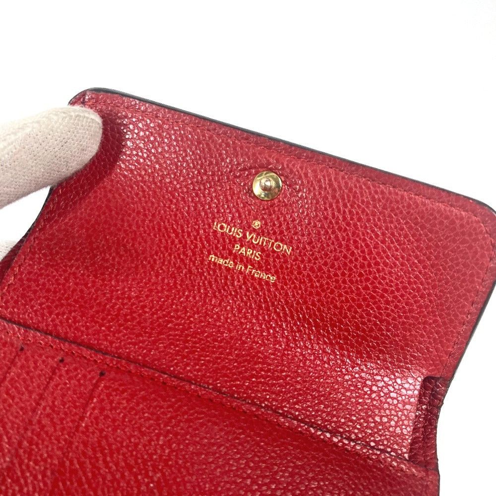 Louis Vuitton Louis Vuitton M62185 Monogram Amplant Small Leather Belt Worn By Commoners In Ancient Japan Pont Neuf Compact Wallet Threefold Women Three Red Size ONE SIZE - 9 Thumbnail