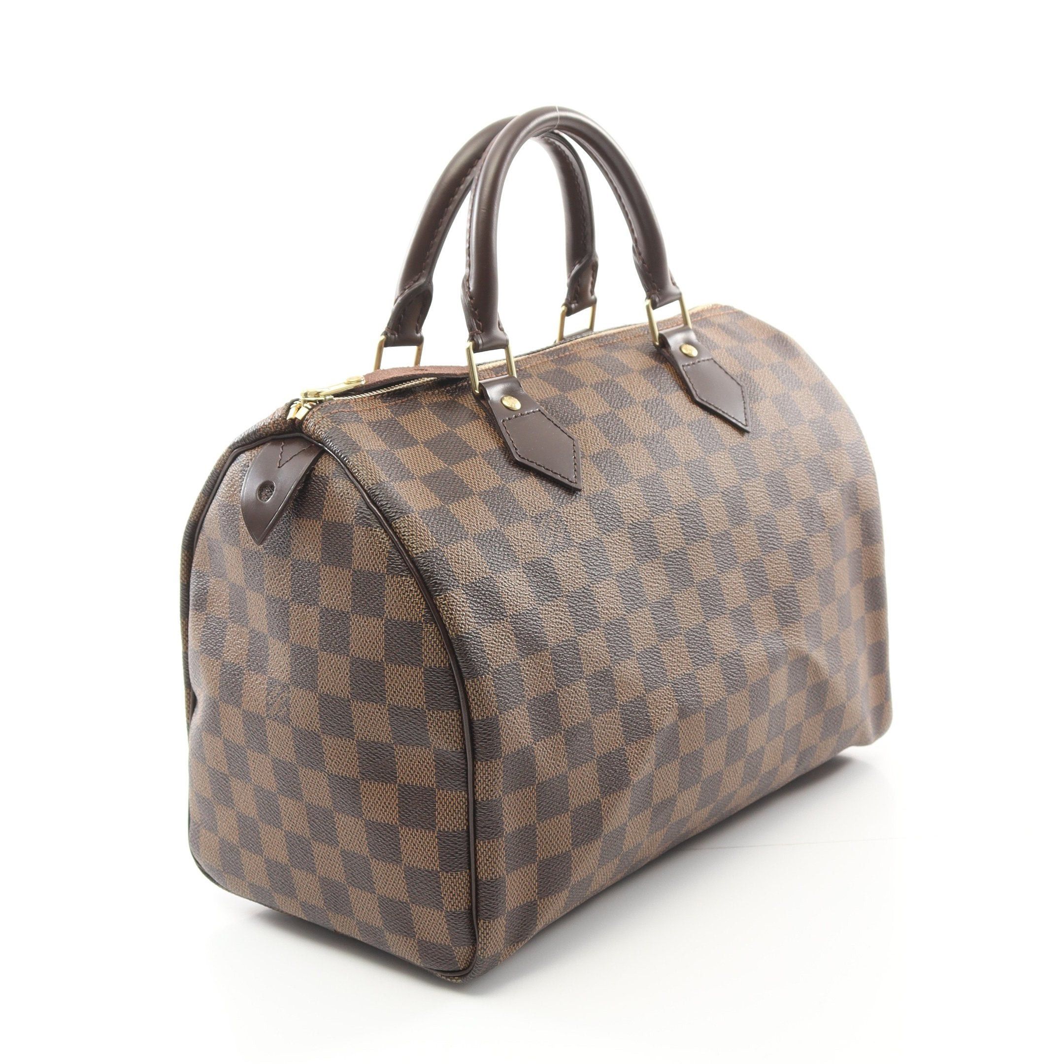 Louis Vuitton Louis Vuitton Speedy 30 Damier Ebene Handbag Leather Brown Size ONE SIZE - 2 Thumbnail