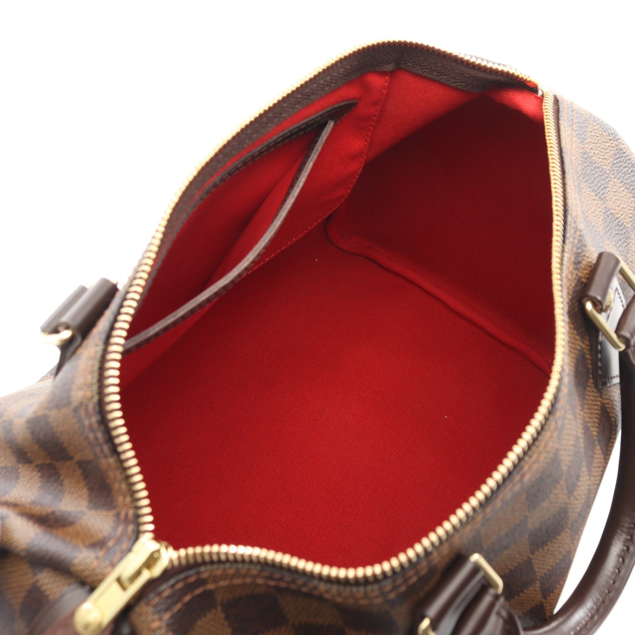 Louis Vuitton Louis Vuitton Speedy 30 Damier Ebene Handbag Leather Brown Size ONE SIZE - 3 Thumbnail