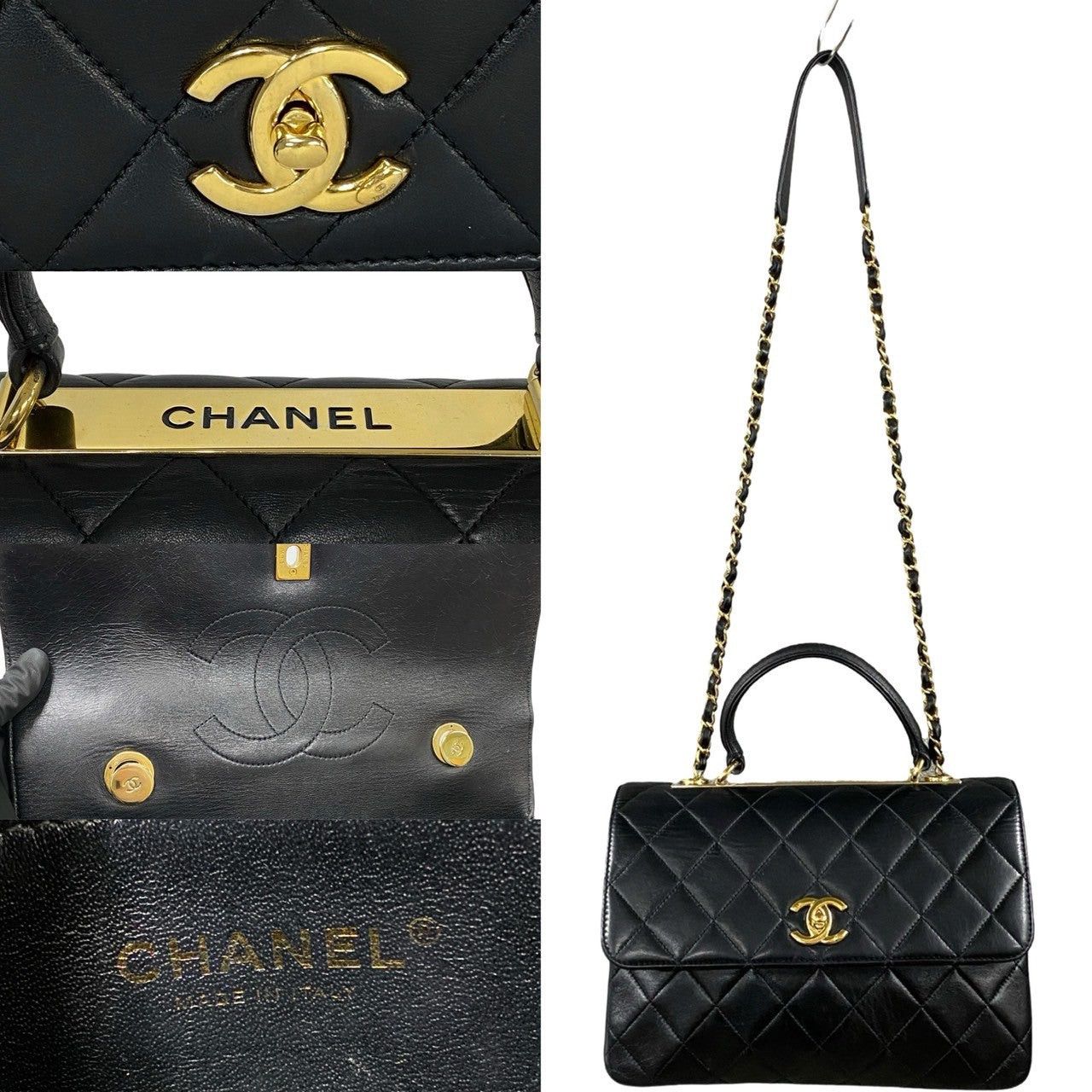 Chanel Chanel Shoulder Bag Black Leather Size ONE SIZE - 3 Thumbnail