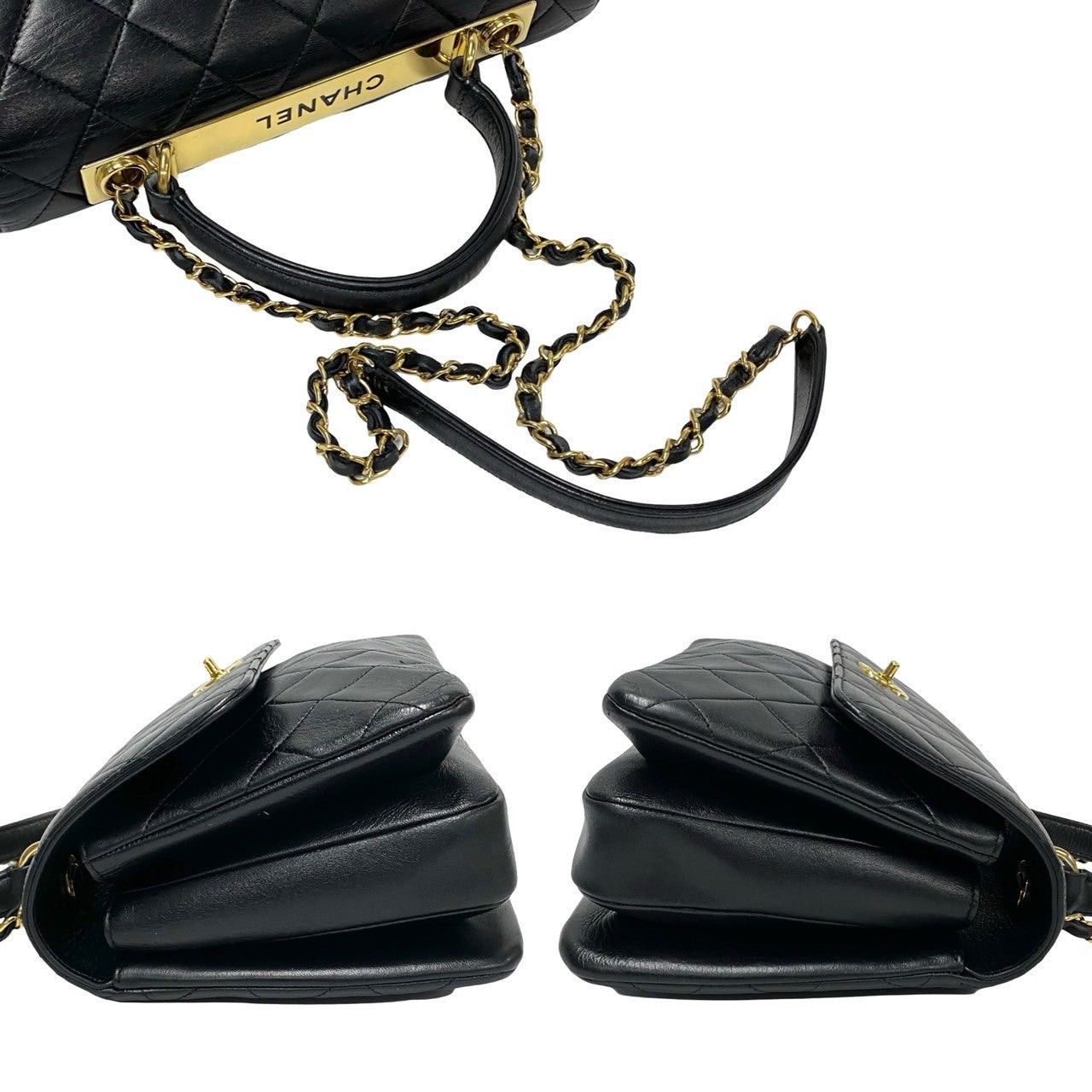 Chanel Chanel Shoulder Bag Black Leather Size ONE SIZE - 5 Thumbnail