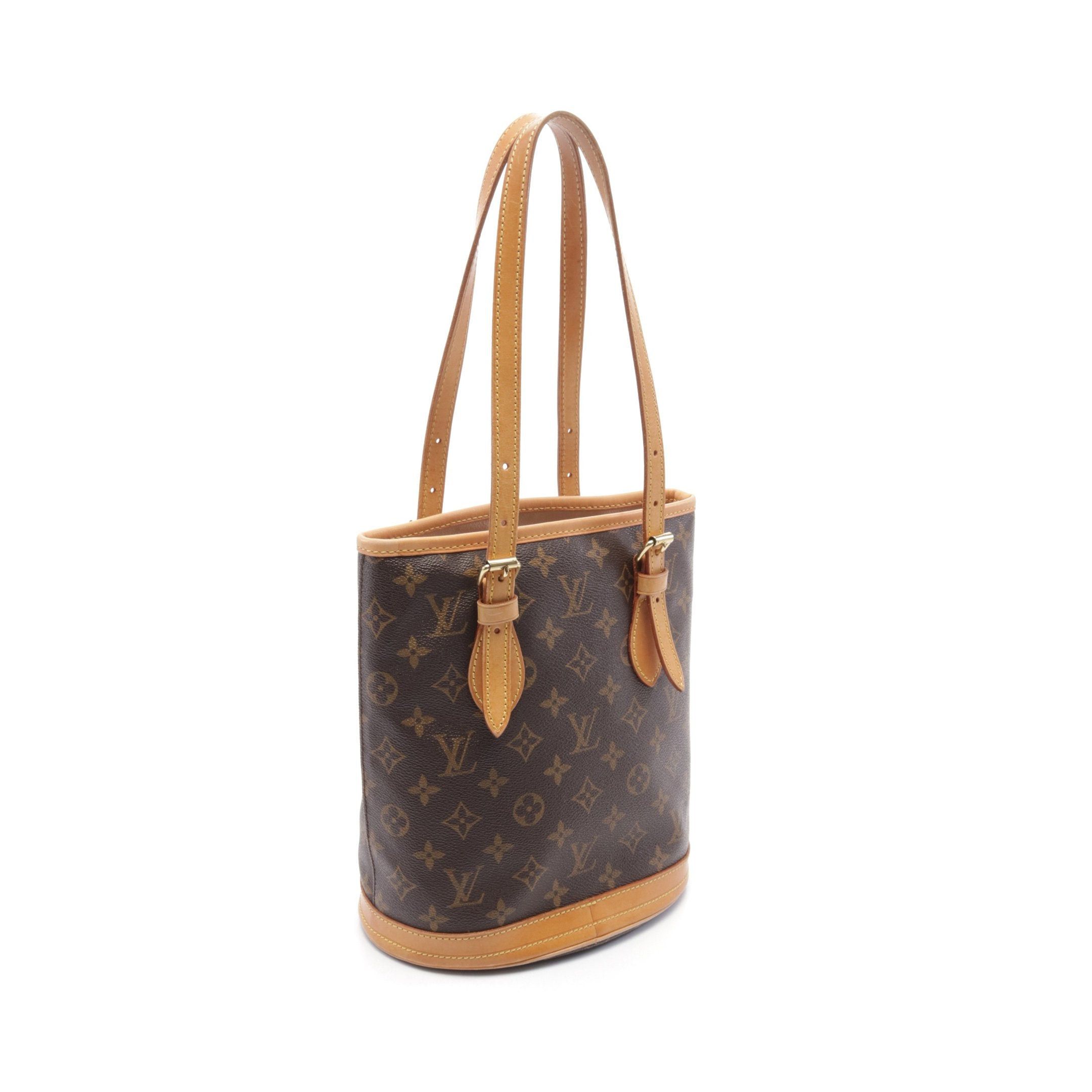 Louis Vuitton Louis Vuitton Bucket Pm Monogram Handbag Leather Brown Size ONE SIZE - 2 Thumbnail