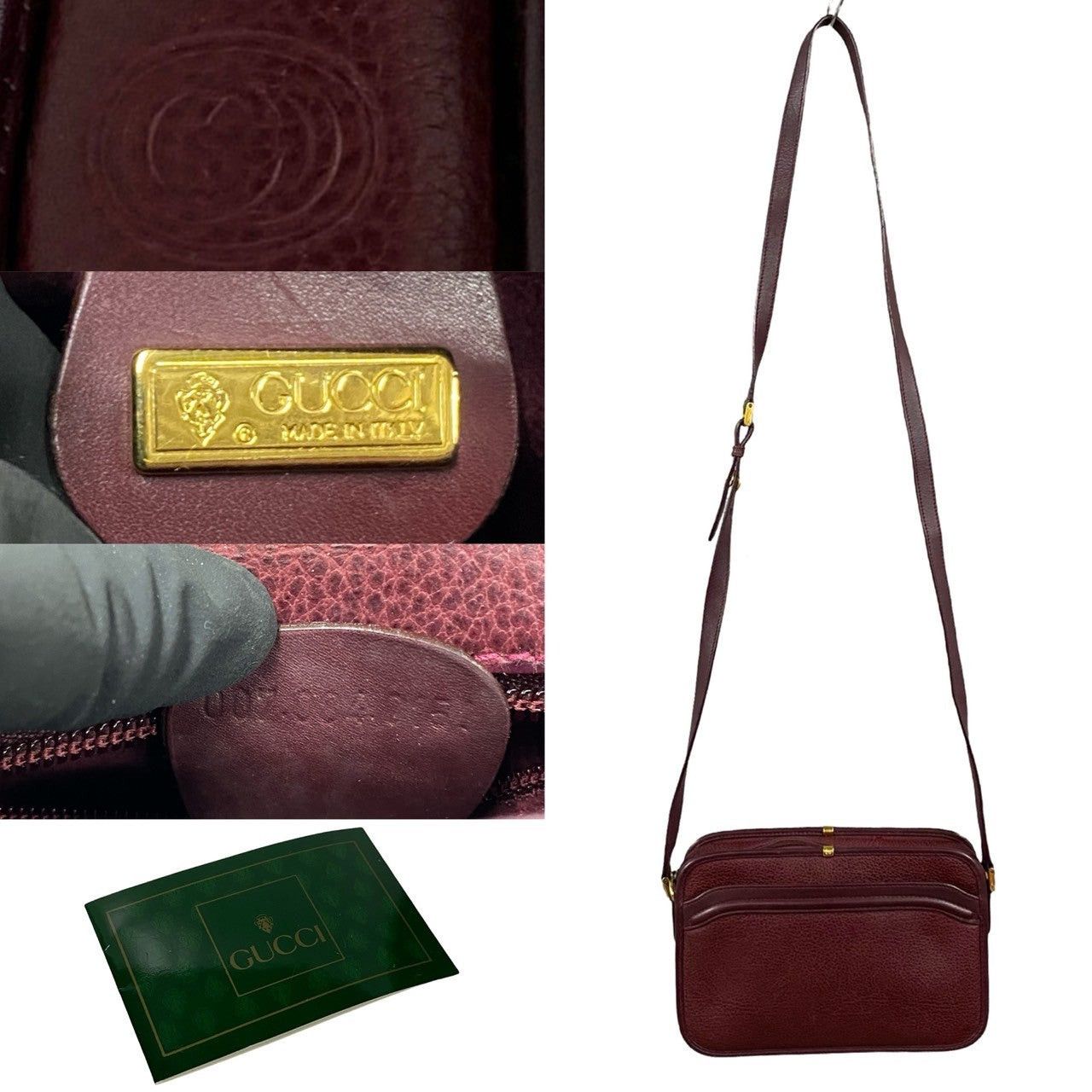 Gucci Gucci Shoulder Bag Red Leather Size ONE SIZE - 3 Thumbnail