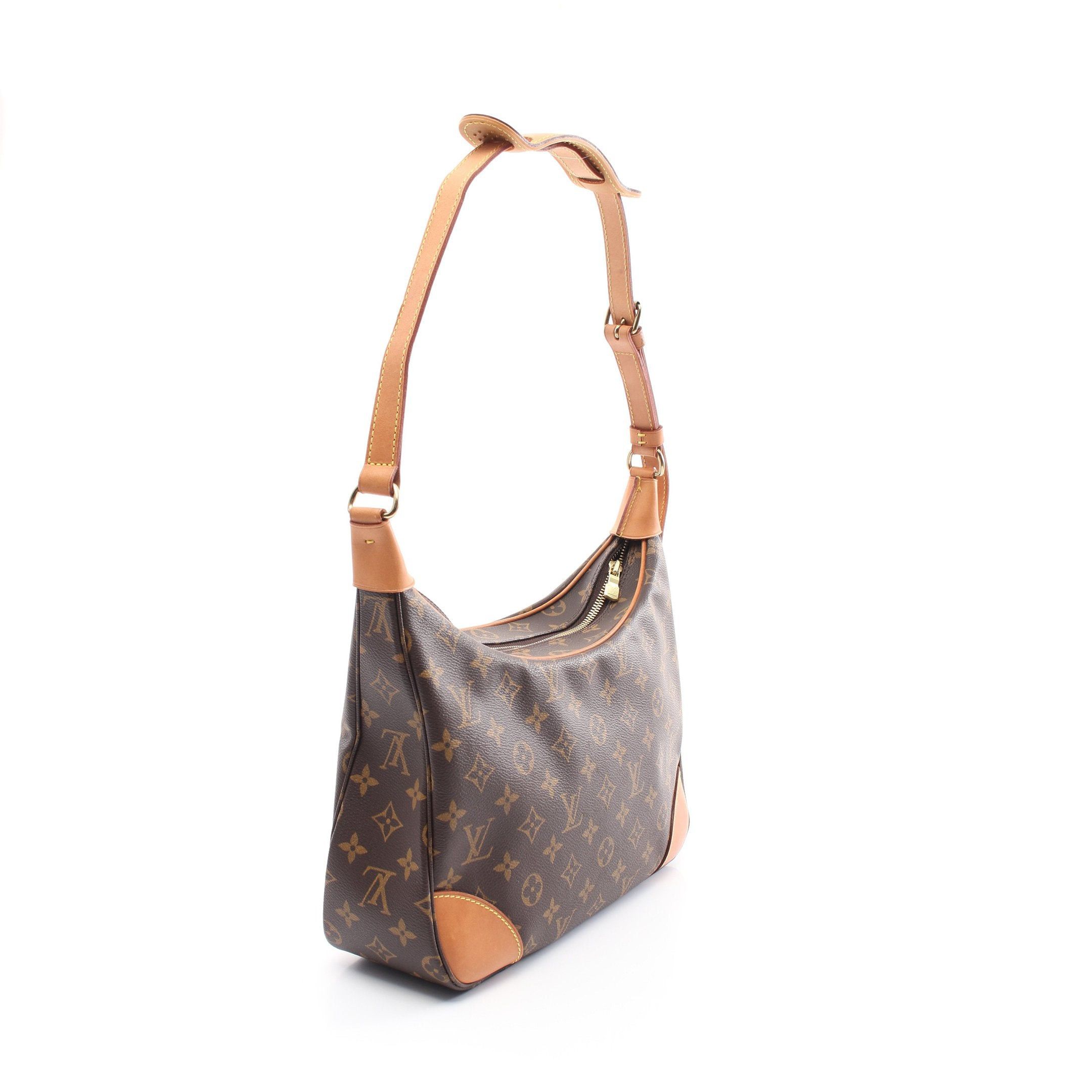Louis Vuitton Boulogne Pm Monogram Shoulder Bag Leather Brown