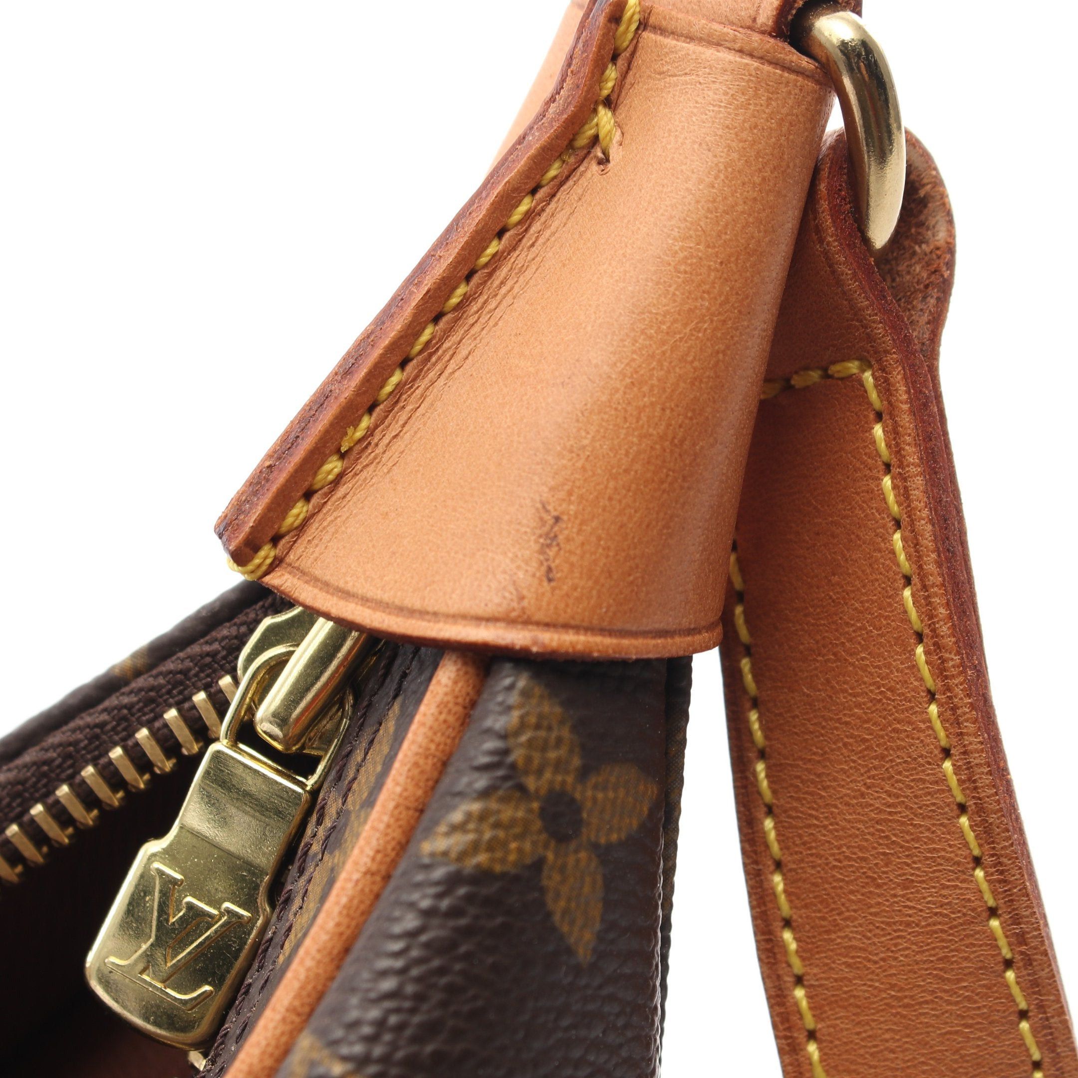 Louis Vuitton Boulogne Pm Monogram Shoulder Bag Leather Brown