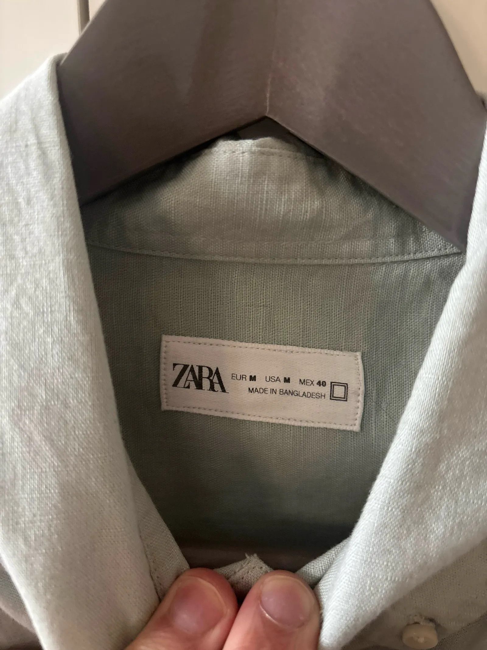 Zara Zara Linne skjorta från Zara i mintgrön Shirt Size US M / EU 48-50 / 2 - 2 Thumbnail