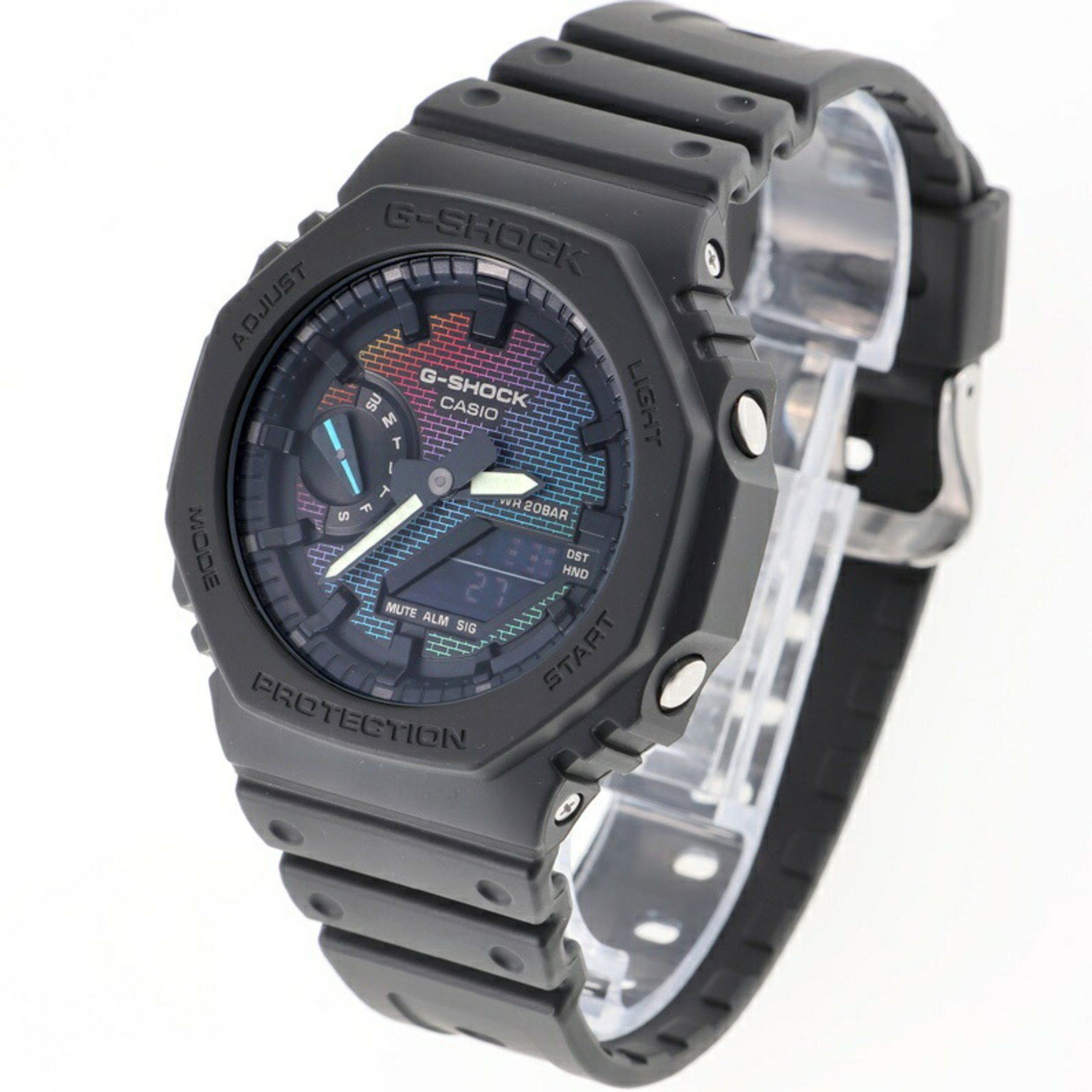 Casio CASIO G-SHOCK Rainbow Brick Wall Series GA-2100RW-1AJF Quartz Watch Black B-157302 Size ONE SIZE - 2 Thumbnail