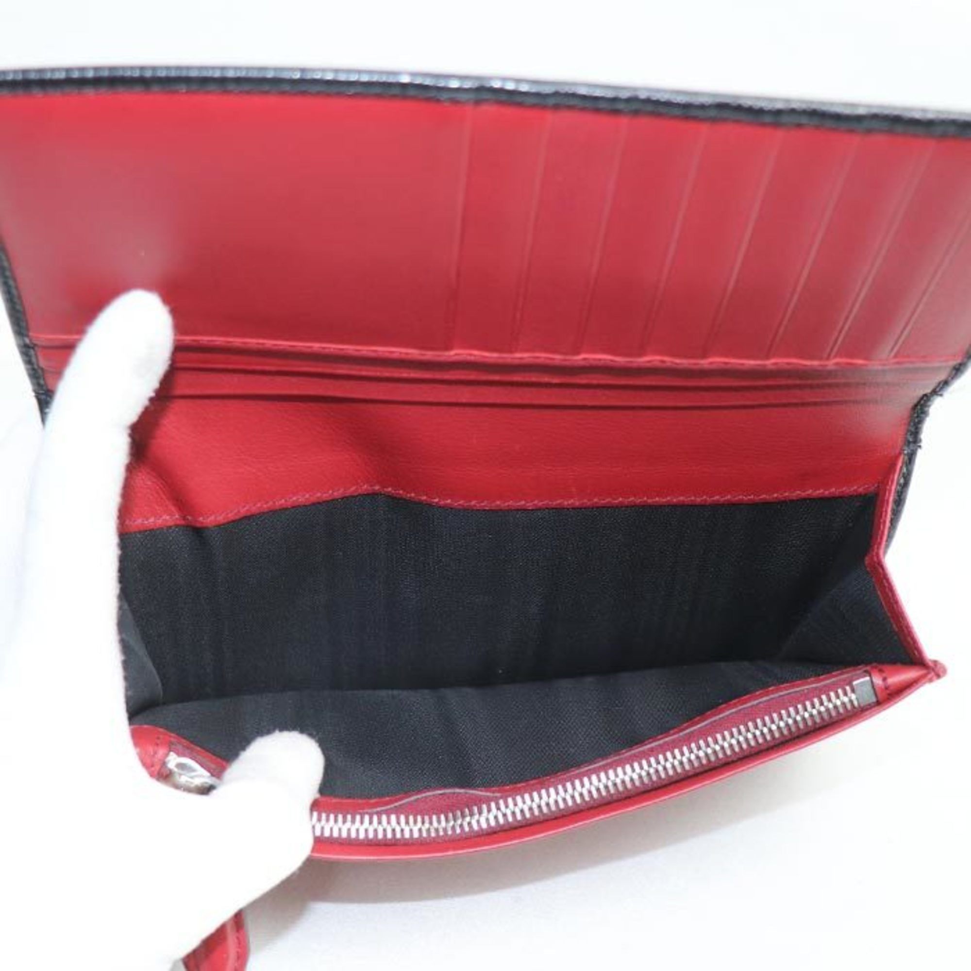 Salvatore Ferragamo Salvatore Ferragamo Gancini Long Wallet NERO/RED 66A069 686018 Men's Size ONE SIZE - 4 Thumbnail