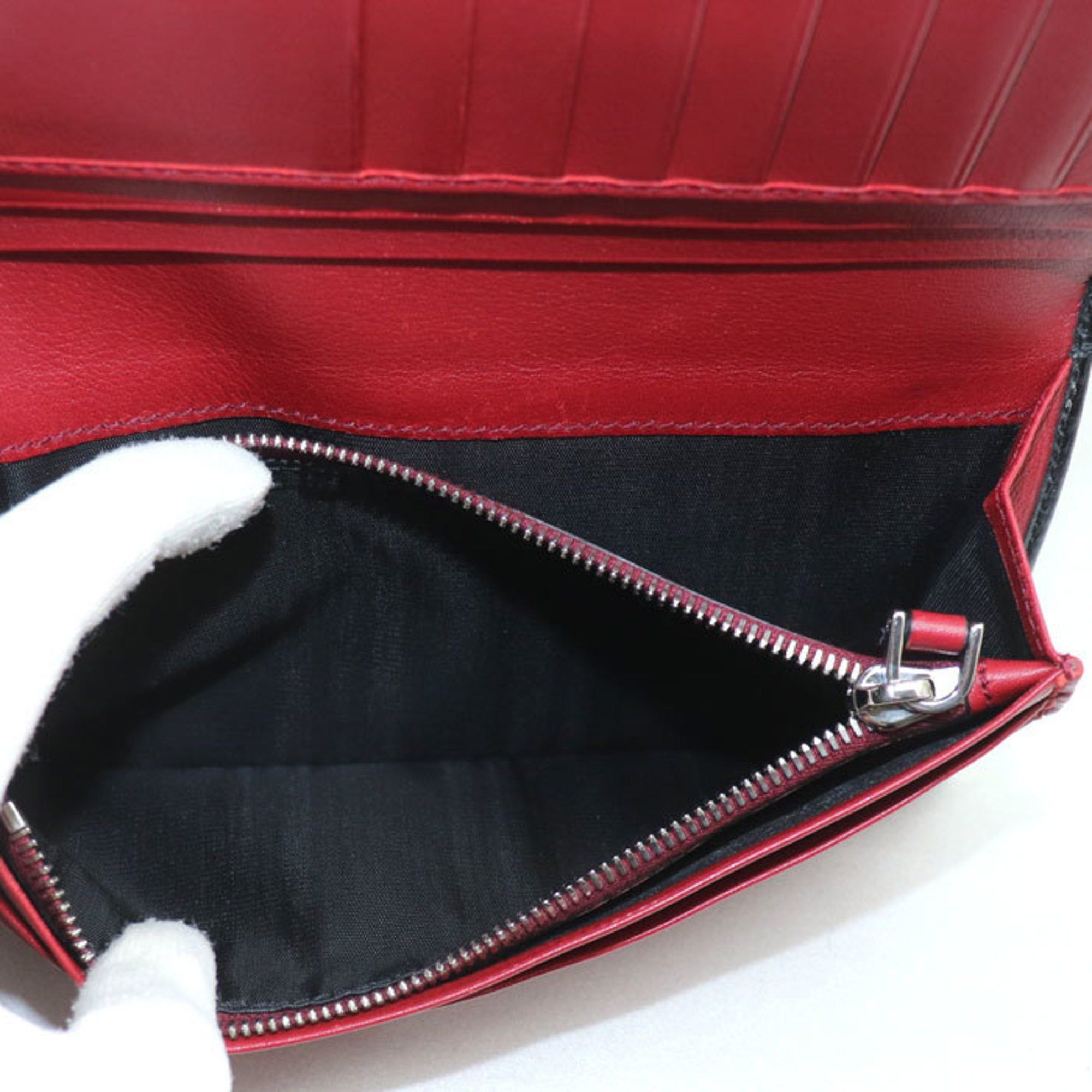Salvatore Ferragamo Salvatore Ferragamo Gancini Long Wallet NERO/RED 66A069 686018 Men's Size ONE SIZE - 5 Thumbnail
