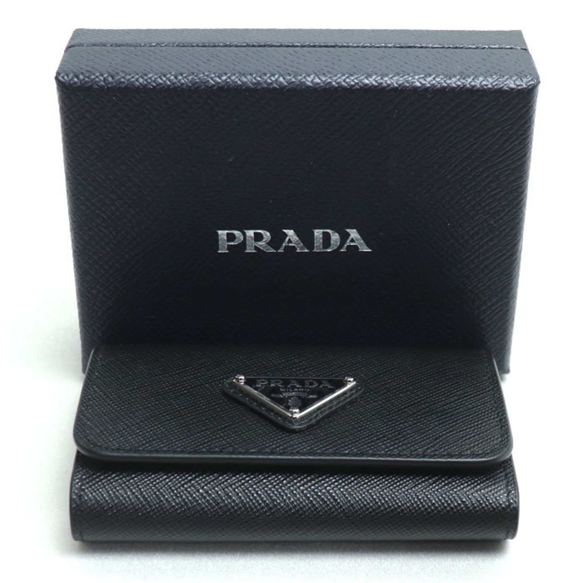 Prada PRADA 4-Key Case, Geometric Pattern, Black, 1PG004, Men's Size ONE SIZE - 6 Thumbnail