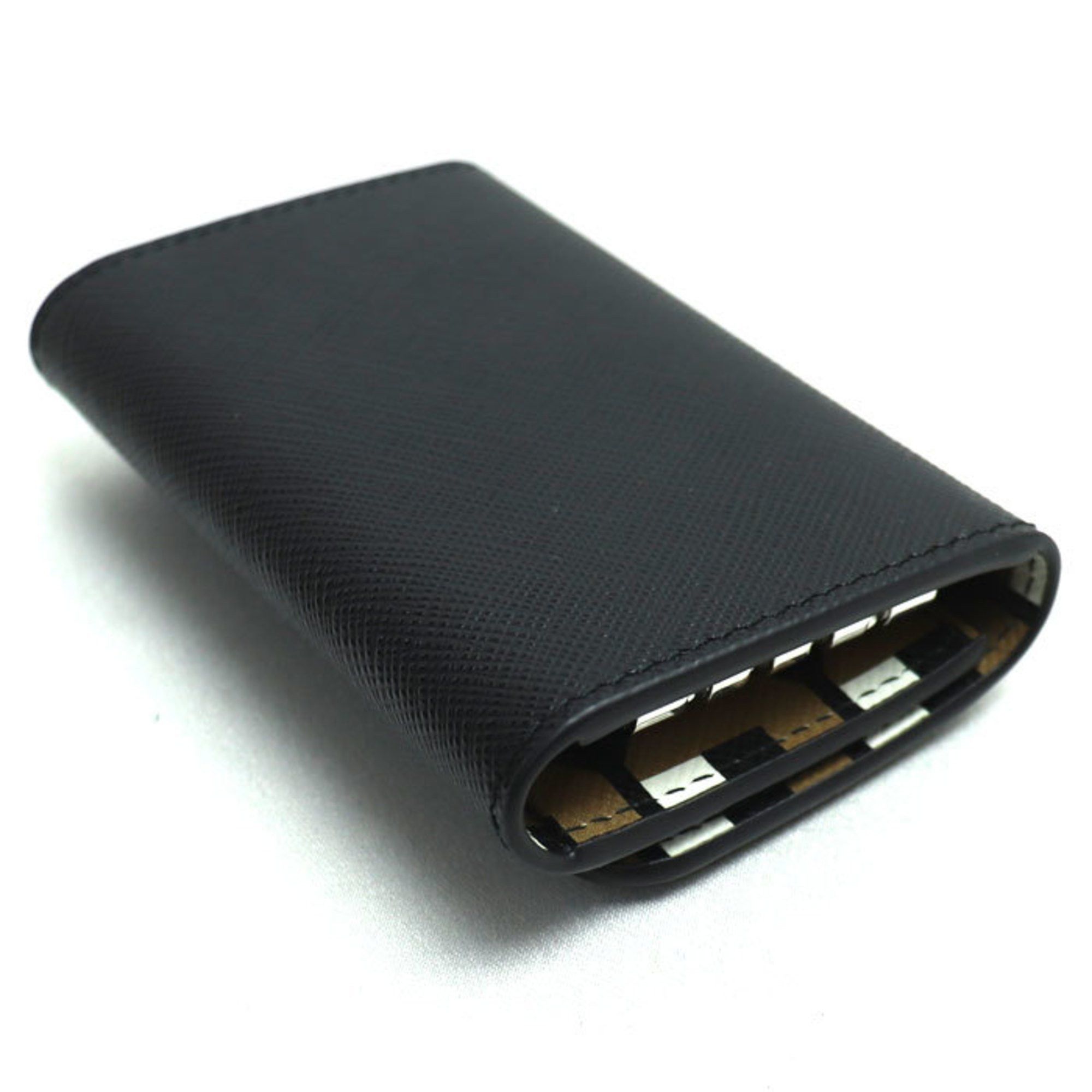 Prada PRADA 4-Key Case, Geometric Pattern, Black, 1PG004, Men's Size ONE SIZE - 2 Thumbnail