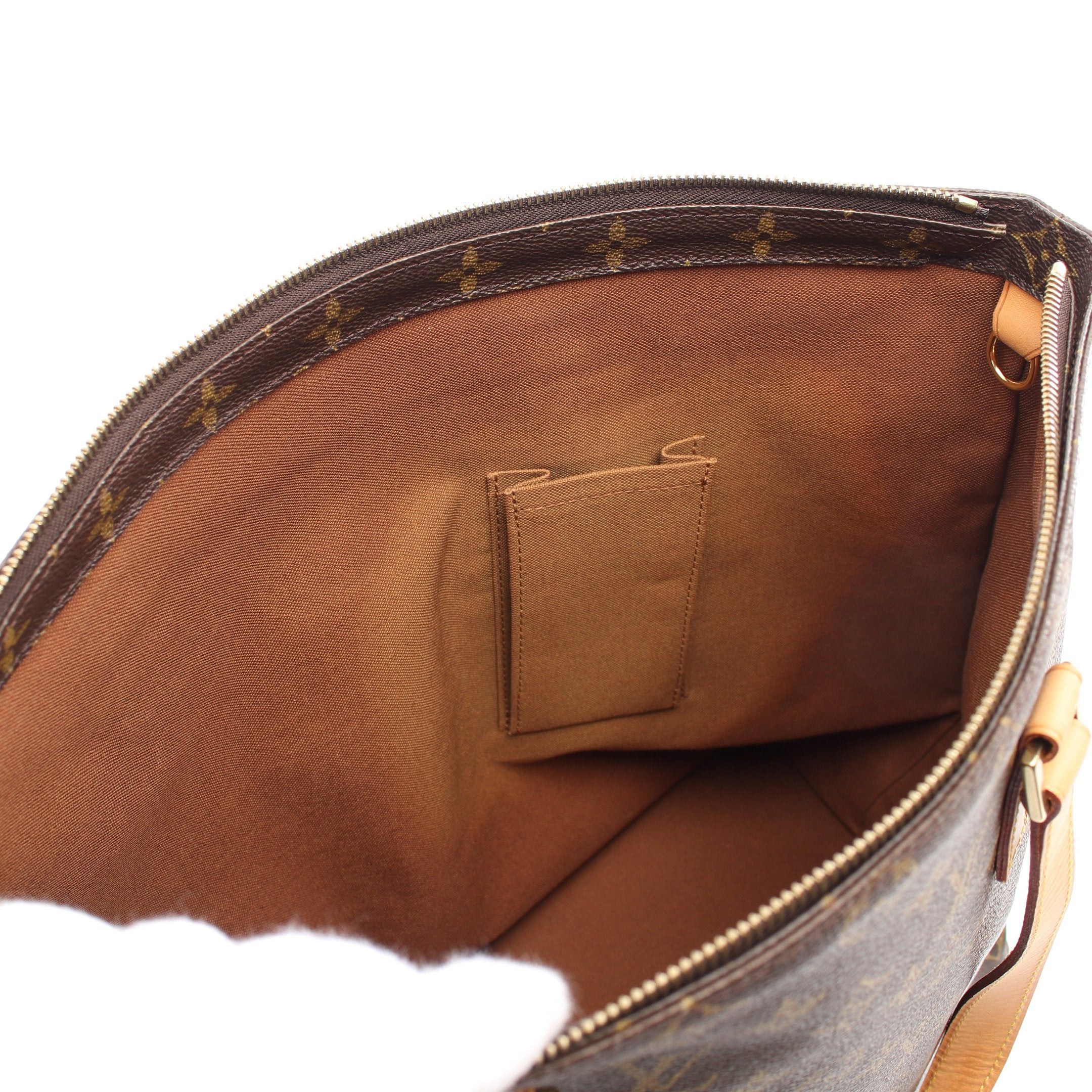 Louis Vuitton Kabamezo Monogram Shoulder Bag Tote Leather Brown