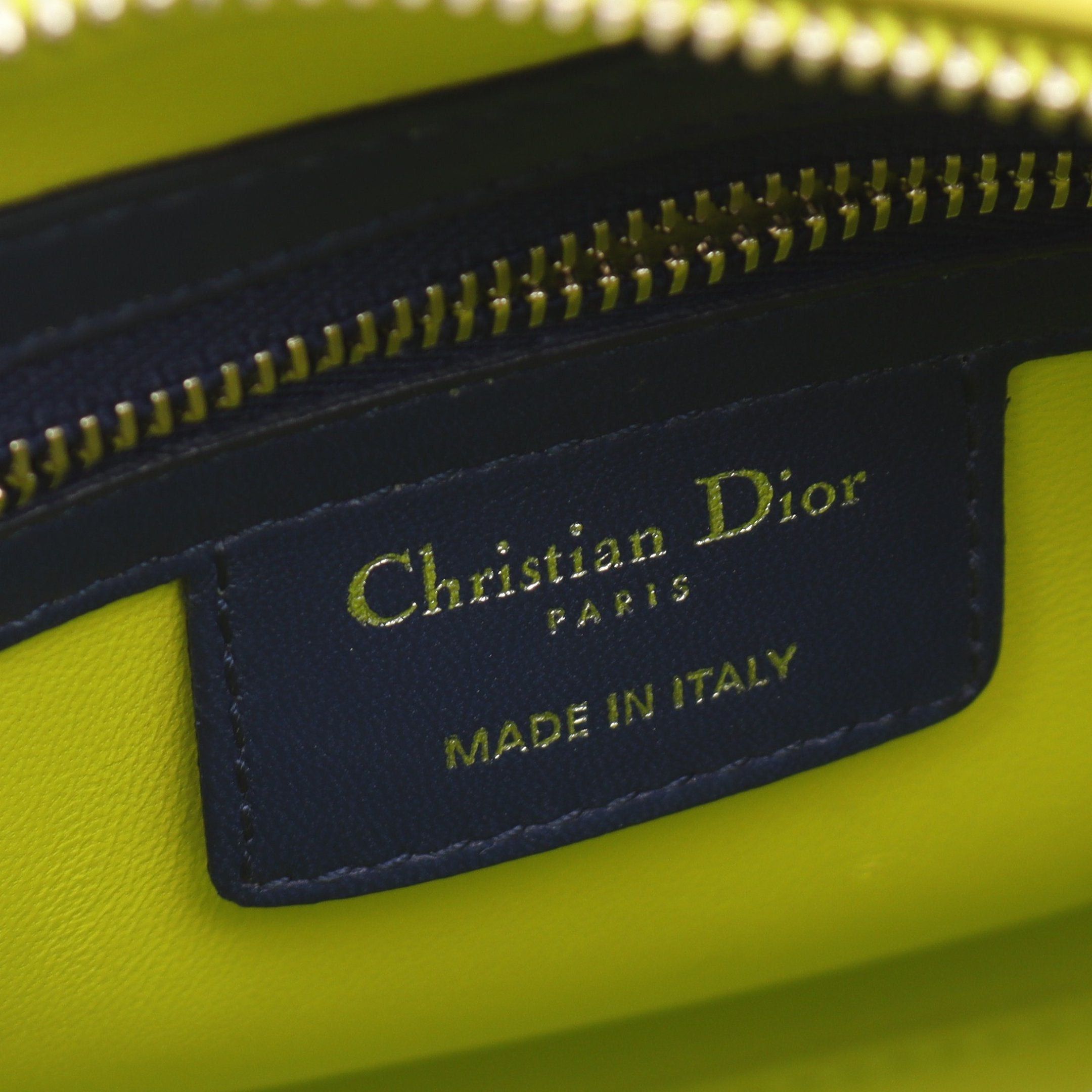 Dior Dior Lady Dior Canage Handbag Leather Pink Purple Yellow-Green Dark Blue Size ONE SIZE - 4 Thumbnail