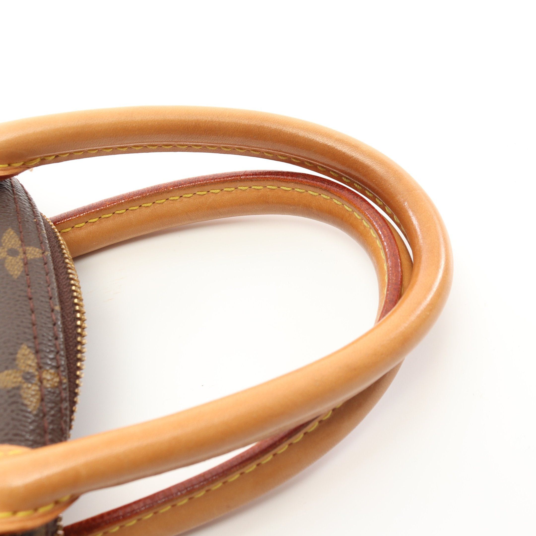 Louis Vuitton Louis Vuitton Deauville Bowling Vanity Monogram Handbag Leather Brown Size ONE SIZE - 9 Thumbnail
