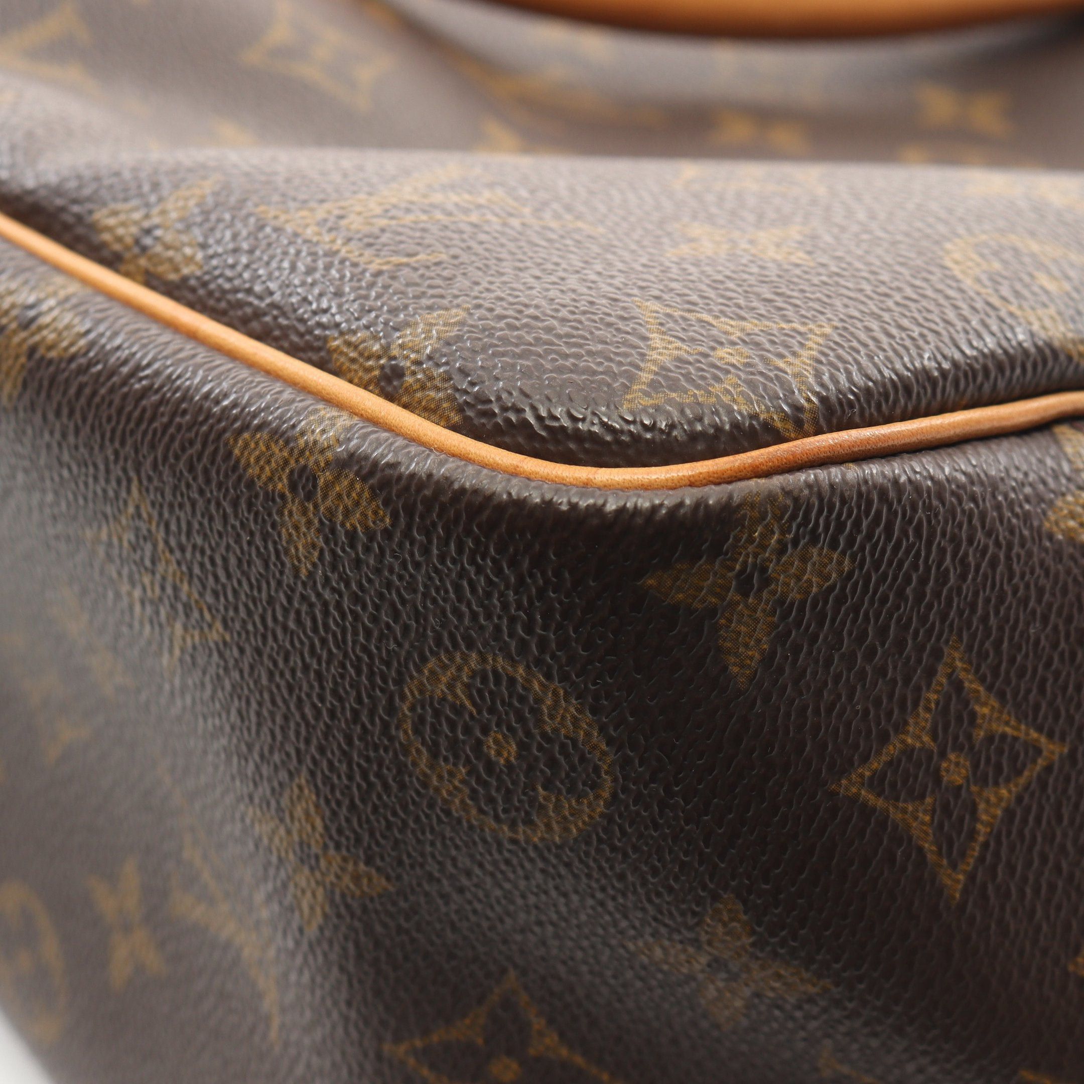 Louis Vuitton Louis Vuitton Deauville Bowling Vanity Monogram Handbag Leather Brown Size ONE SIZE - 8 Thumbnail