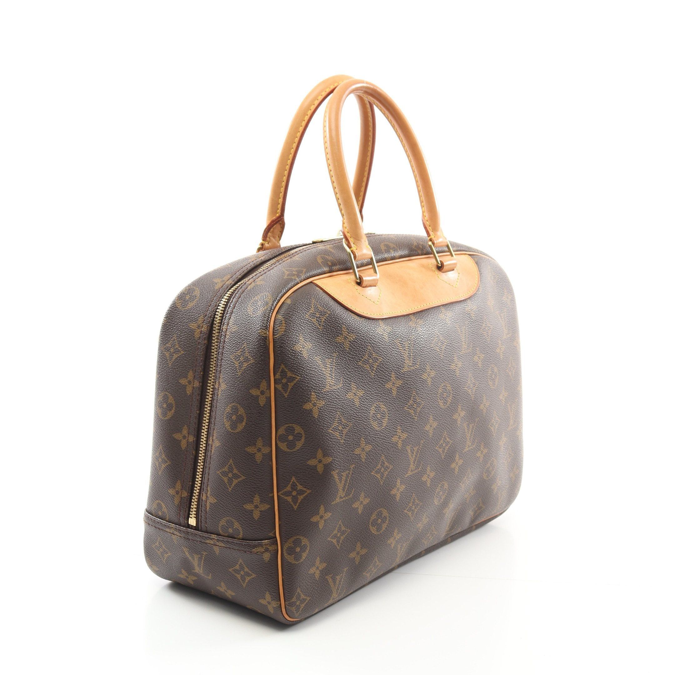 Louis Vuitton Louis Vuitton Deauville Bowling Vanity Monogram Handbag Leather Brown Size ONE SIZE - 2 Thumbnail