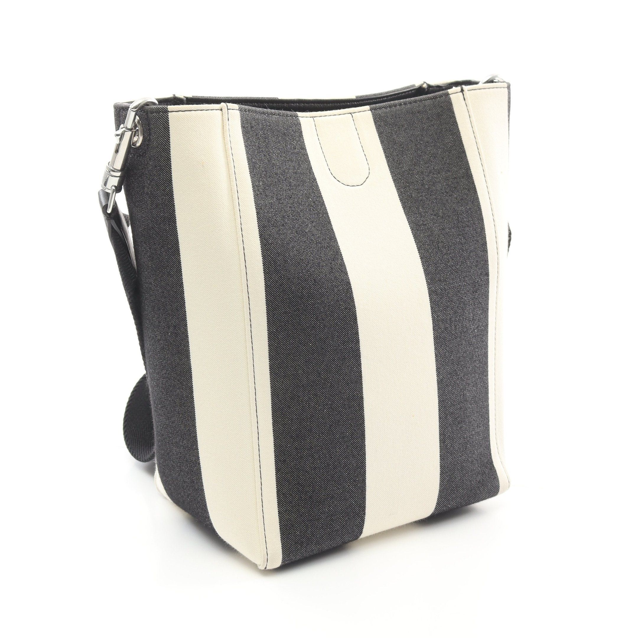 Celine Celine Sangle Bucket Small Shoulder Bag Canvas Black Off White Size ONE SIZE - 2 Thumbnail