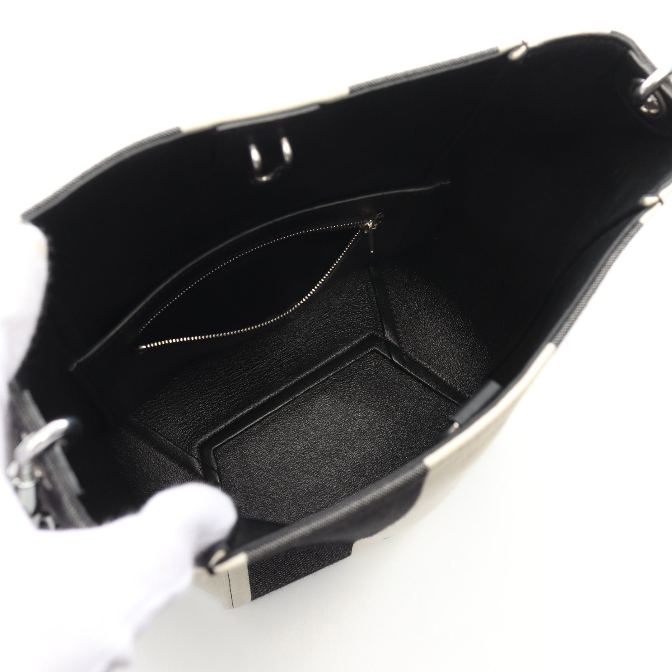 Celine Celine Sangle Bucket Small Shoulder Bag Canvas Black Off White Size ONE SIZE - 3 Thumbnail
