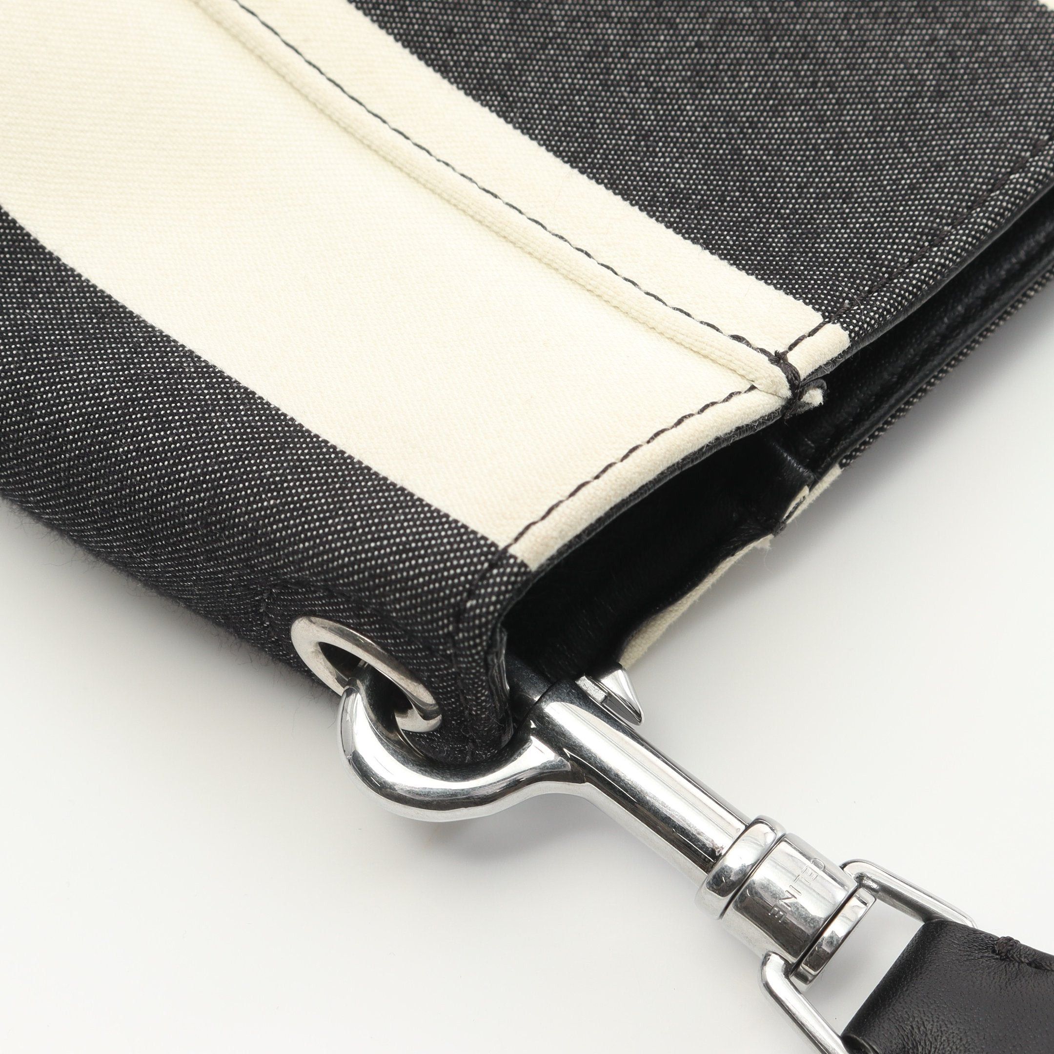 Celine Celine Sangle Bucket Small Shoulder Bag Canvas Black Off White Size ONE SIZE - 7 Thumbnail