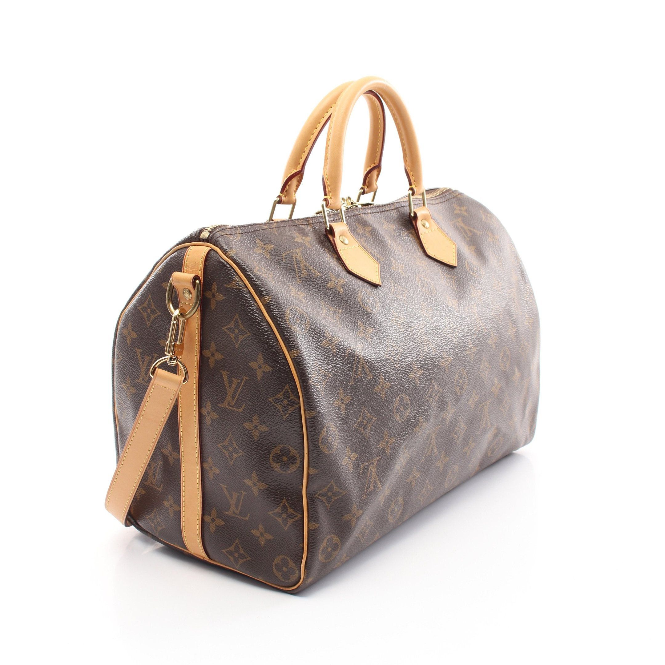 Louis Vuitton Louis Vuitton Speedy 35 Monogram Handbag Leather Brown Size ONE SIZE - 2 Thumbnail