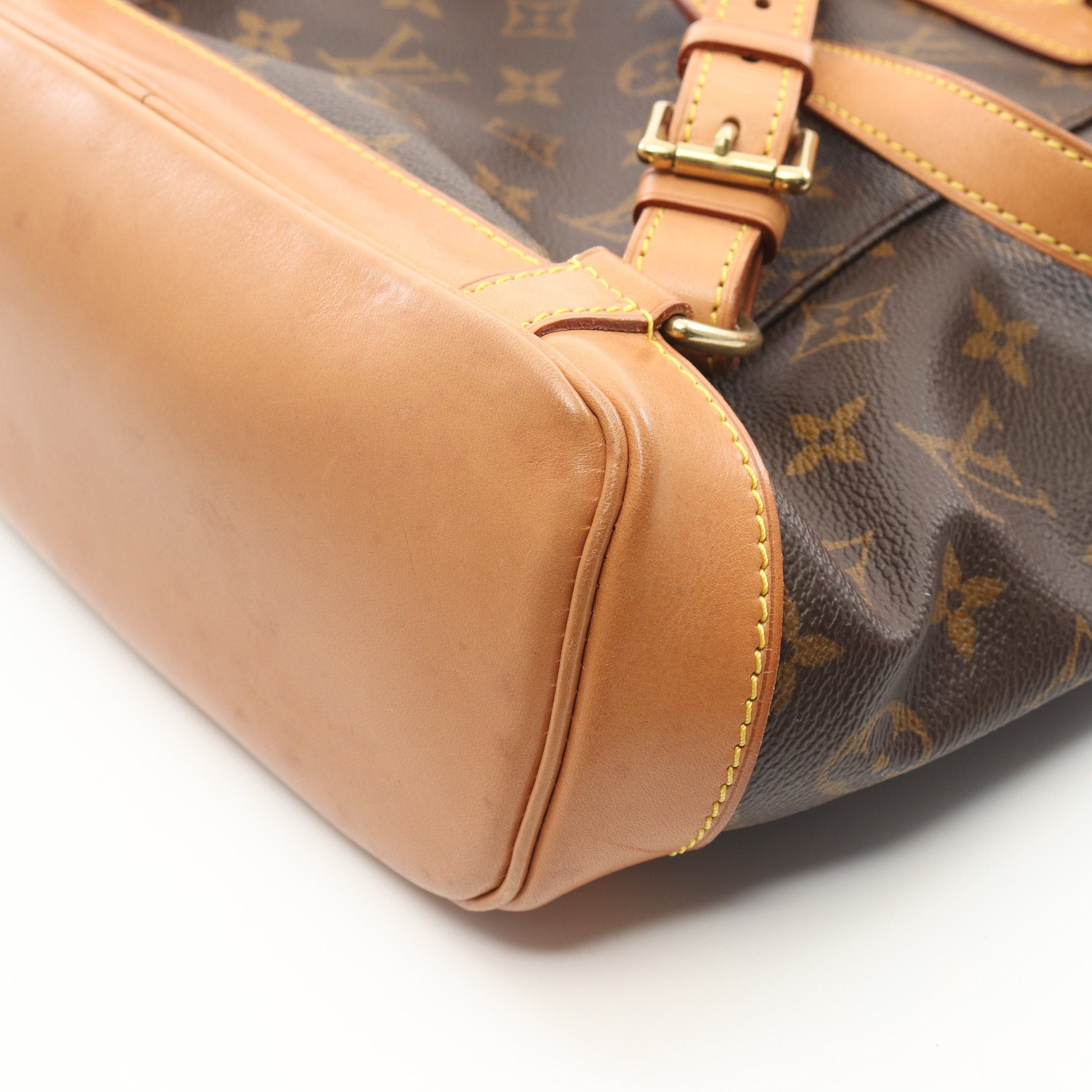 Louis Vuitton Louis Vuitton Montsouris Mm Monogram Backpack Rucksack Leather Brown Size ONE SIZE - 6 Thumbnail