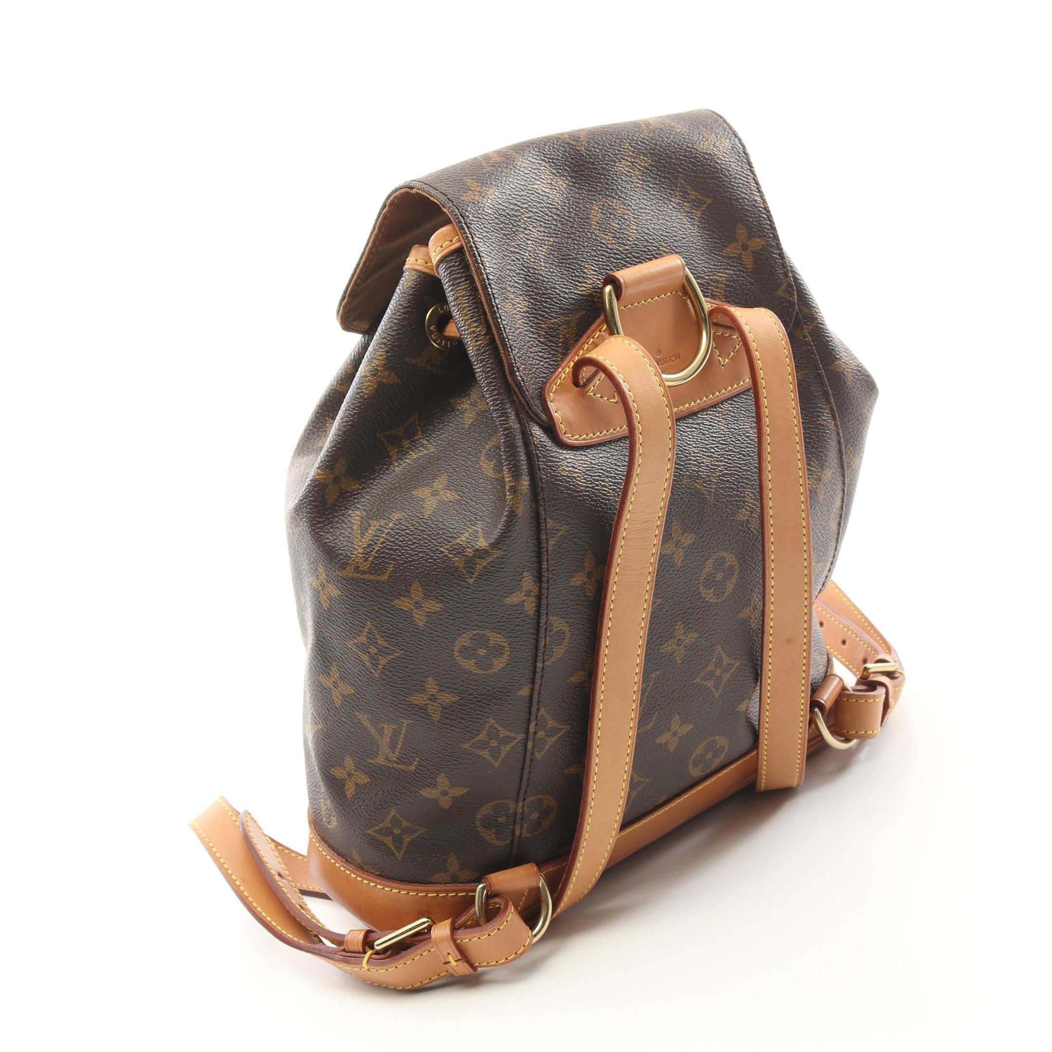Louis Vuitton Louis Vuitton Montsouris Mm Monogram Backpack Rucksack Leather Brown Size ONE SIZE - 2 Thumbnail