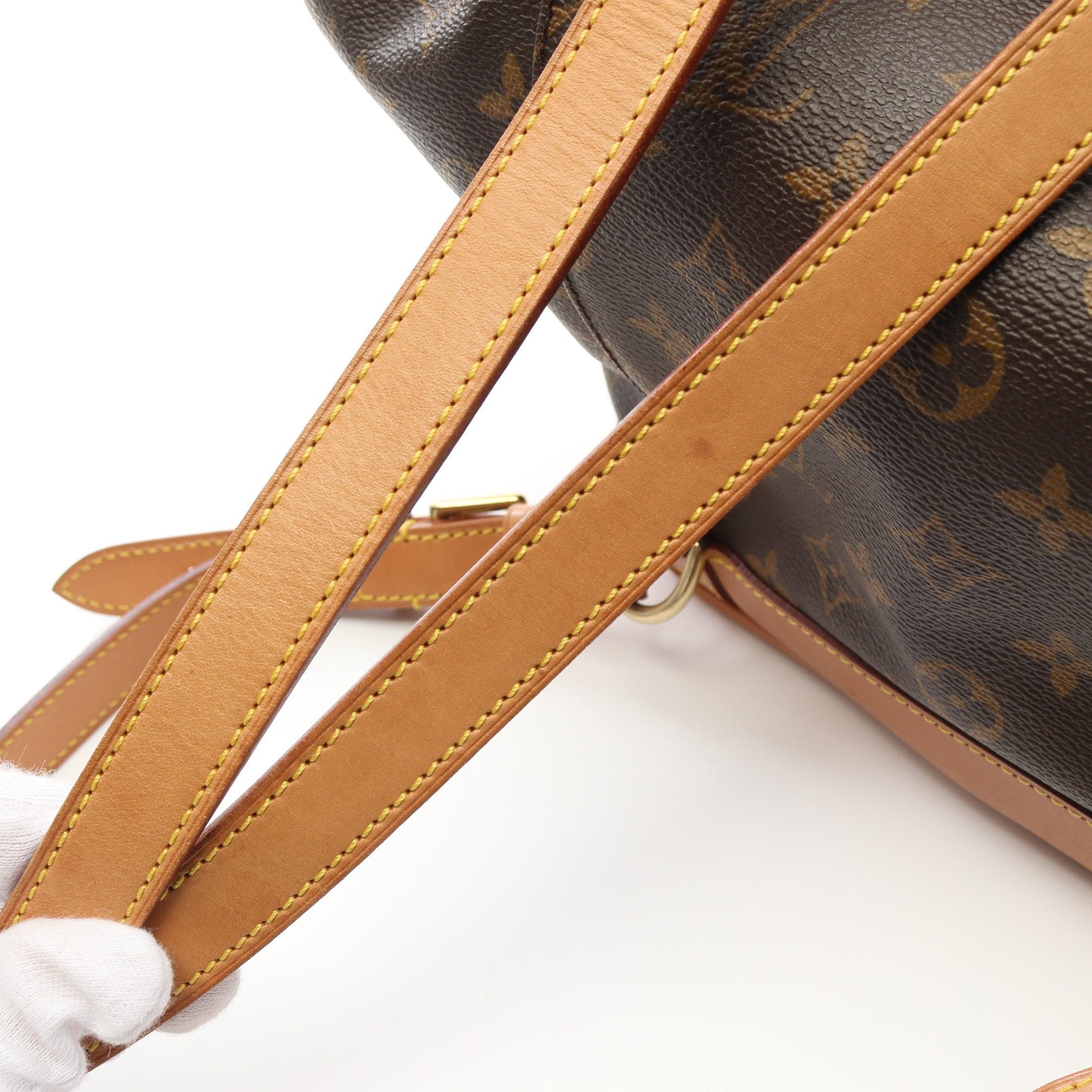 Louis Vuitton Louis Vuitton Montsouris Mm Monogram Backpack Rucksack Leather Brown Size ONE SIZE - 8 Thumbnail