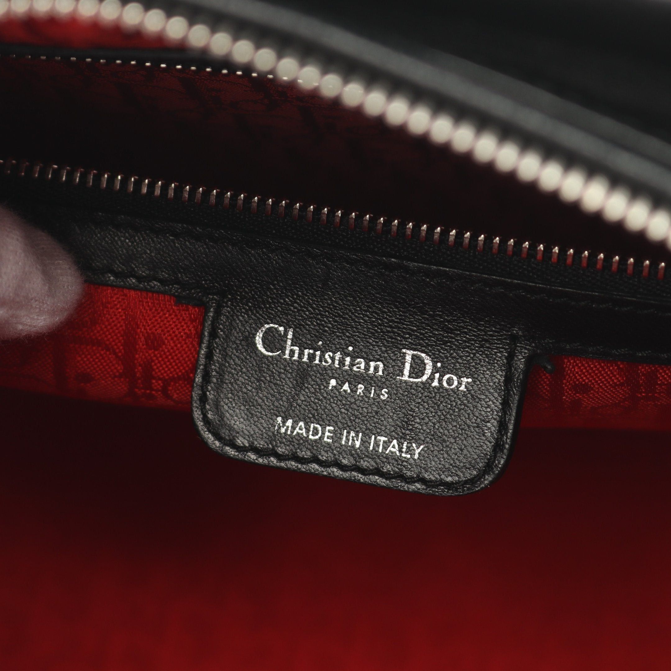 Dior Dior Lady Dior Canage Large Handbag Leather Black Size ONE SIZE - 4 Thumbnail