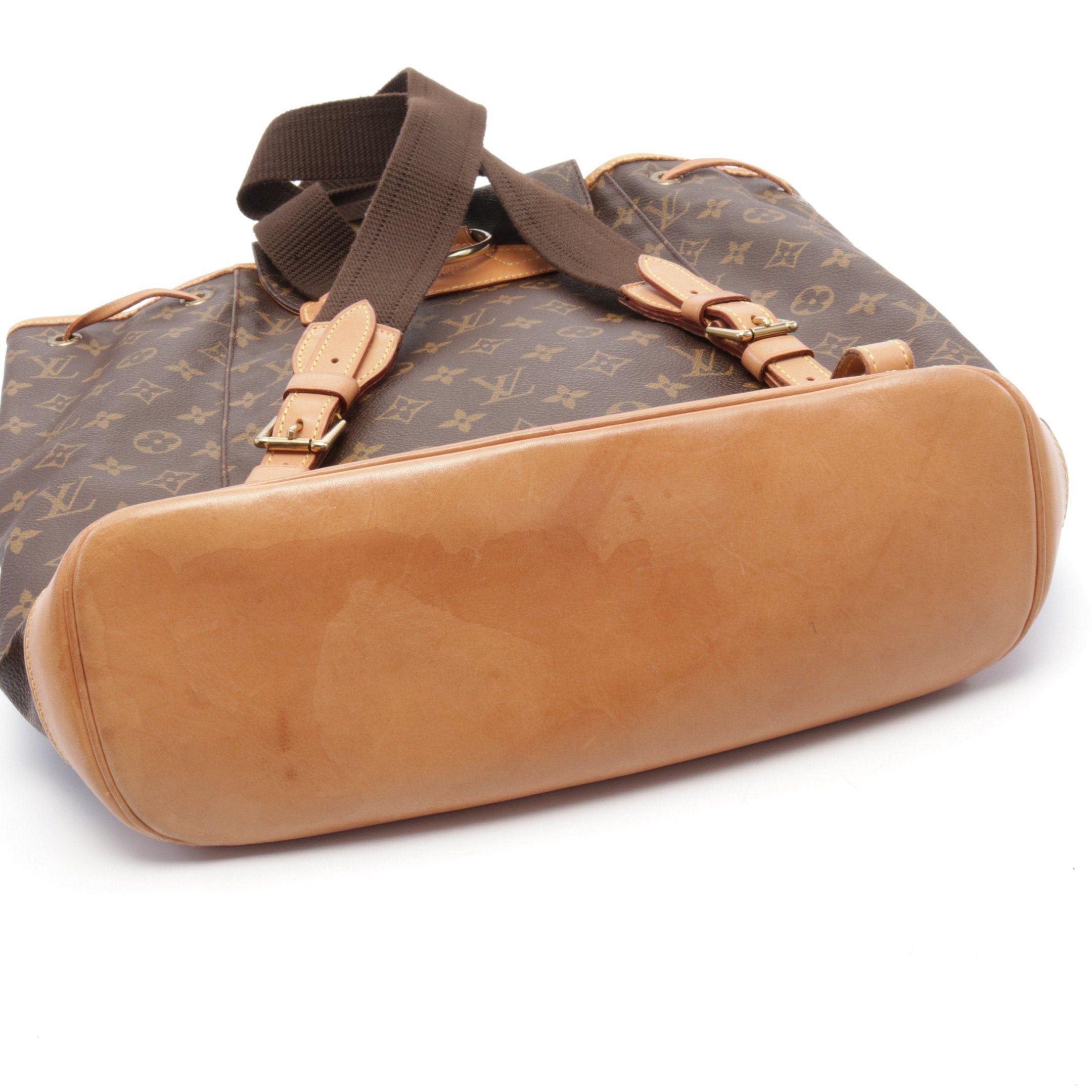 Louis Vuitton Louis Vuitton Montsouris Gm Monogram Backpack Rucksack Leather Brown Size ONE SIZE - 7 Thumbnail