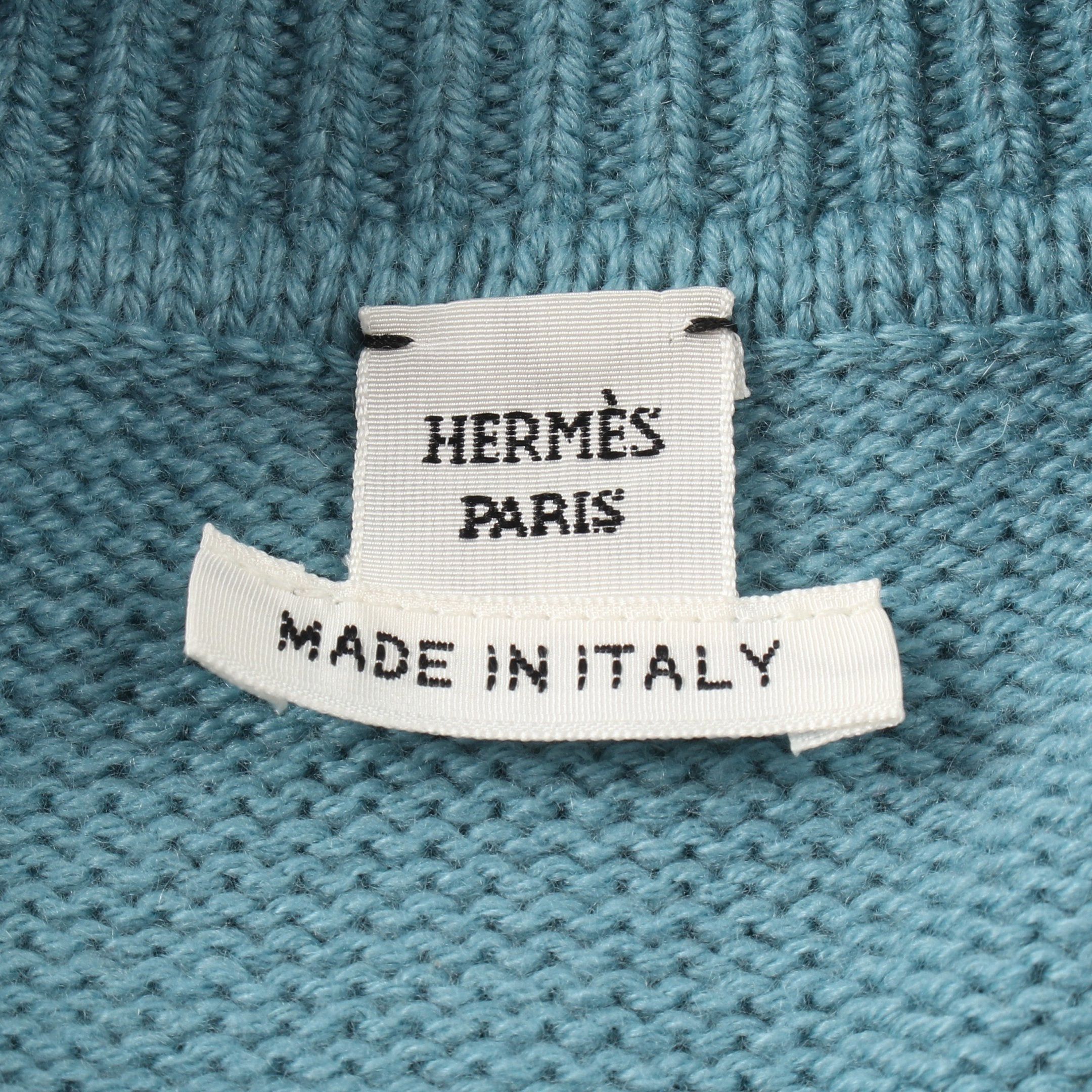 Hermes Hermes Lettres Equestres Sweater Knit Cashmere Blue Pink Black Size ONE SIZE - 3 Thumbnail