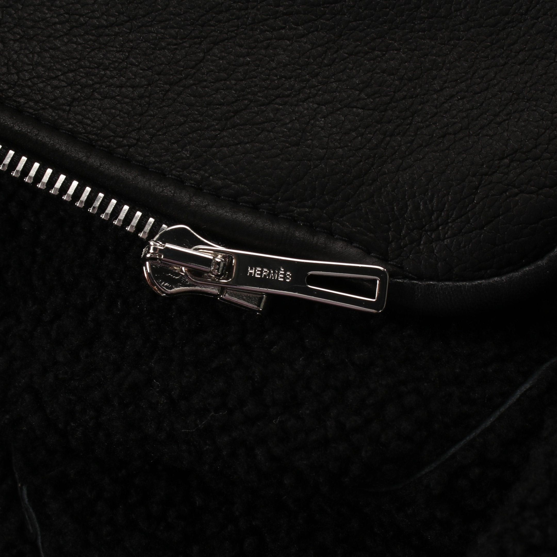Hermes Hermes Shearling Jacket Leather Lambskin Black Size ONE SIZE - 7 Thumbnail