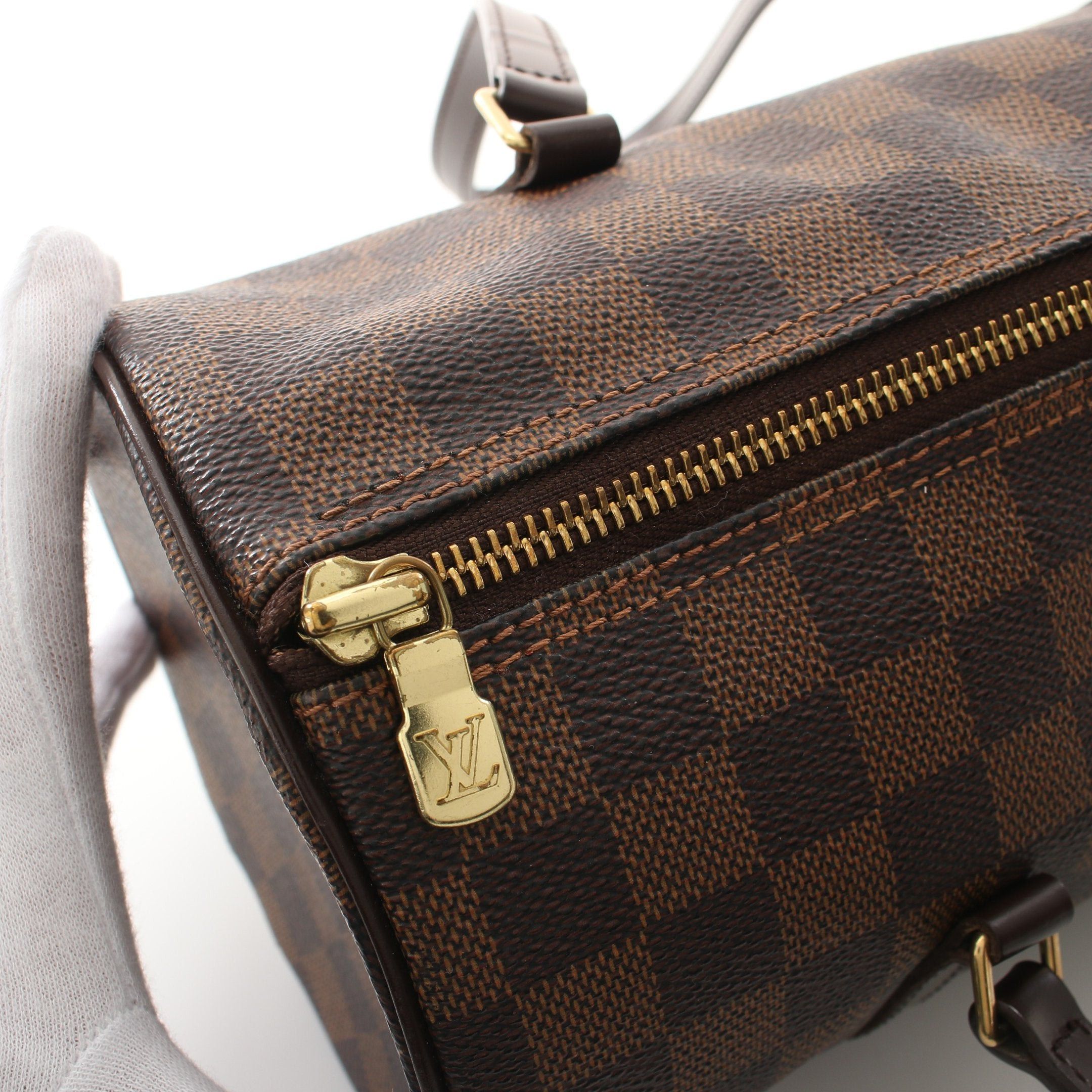 Louis Vuitton Louis Vuitton Papillon 30 Damier Ebene Handbag Leather Brown Size ONE SIZE - 6 Thumbnail