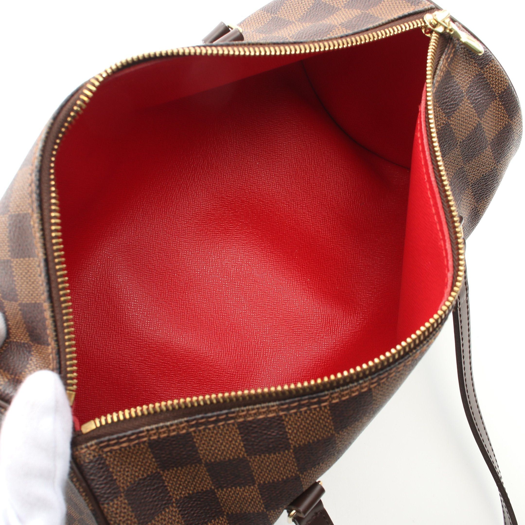 Louis Vuitton Louis Vuitton Papillon 30 Damier Ebene Handbag Leather Brown Size ONE SIZE - 3 Thumbnail
