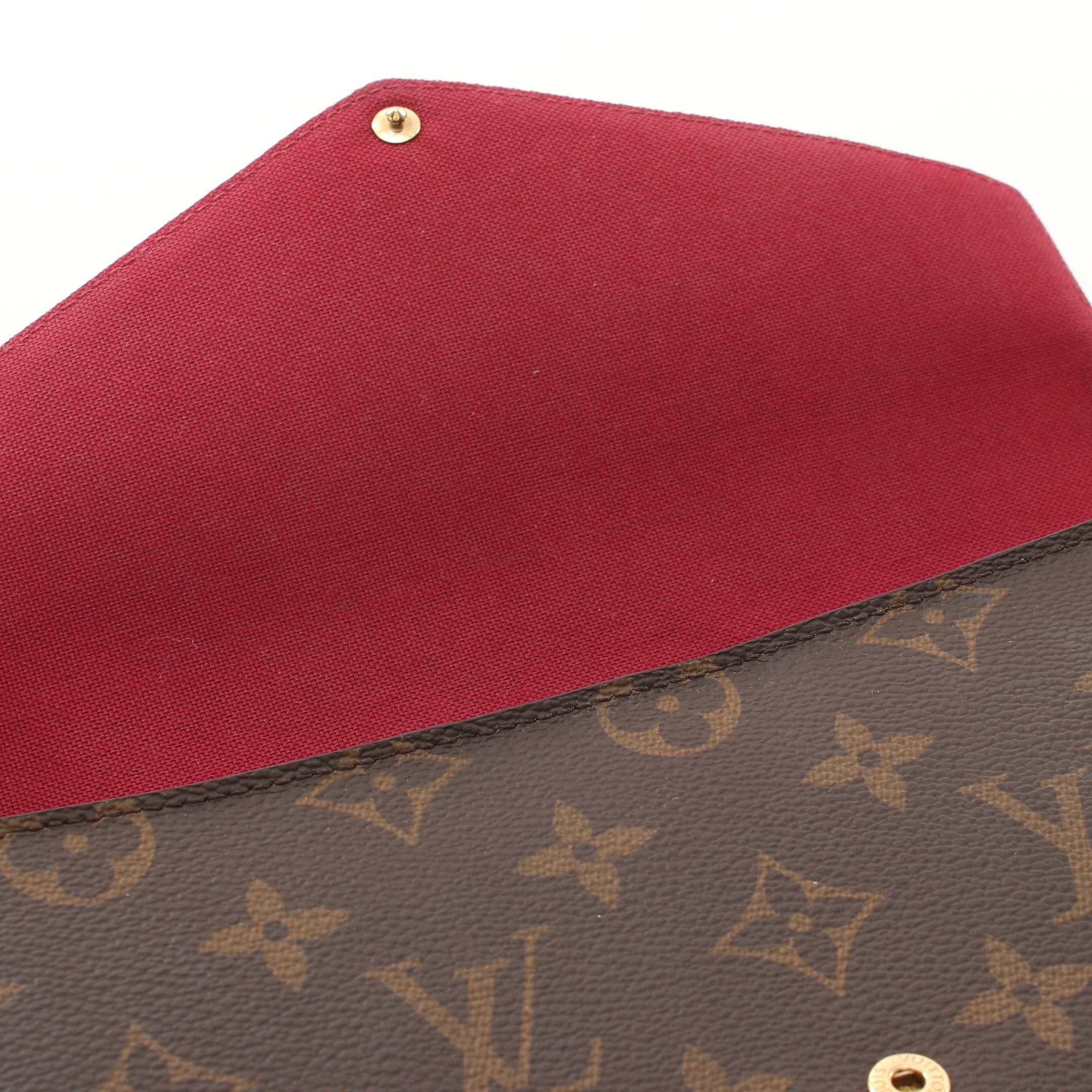 Louis Vuitton Louis Vuitton Pochette Felicie Monogram Fuchsia Chain Shoulder Bag Brown Size ONE SIZE - 10 Thumbnail