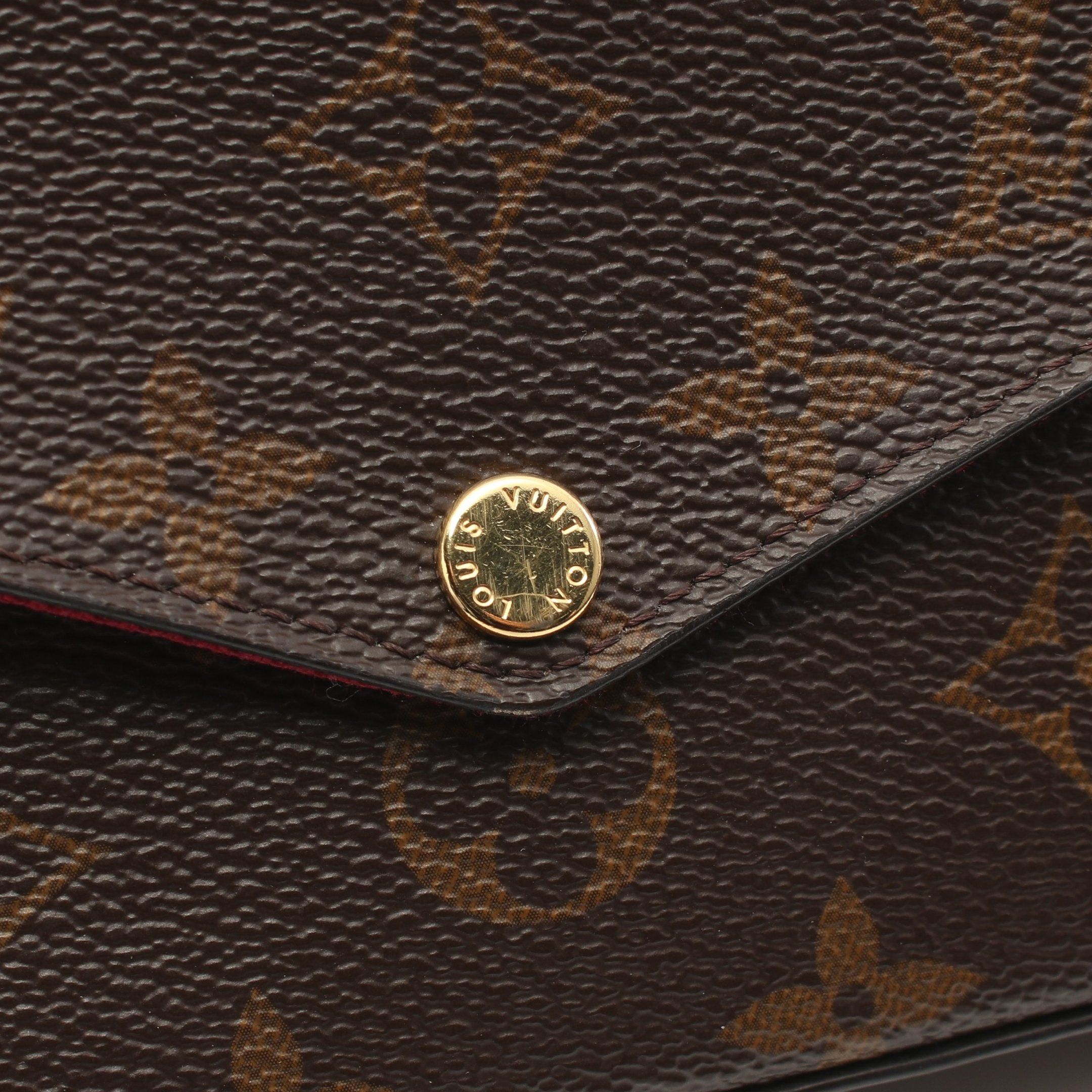 Louis Vuitton Louis Vuitton Pochette Felicie Monogram Fuchsia Chain Shoulder Bag Brown Size ONE SIZE - 8 Thumbnail